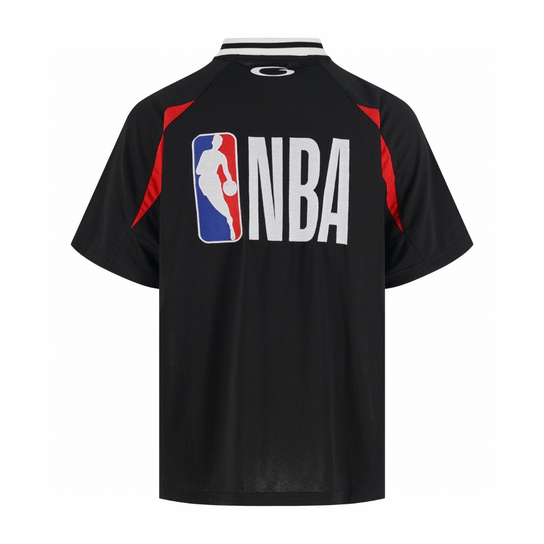 Balenciaga 巴黎世家 NBA 联名款 廓形拼色10号球衣 短袖 T恤 夏季 黑色 B0 863852TTVW21060