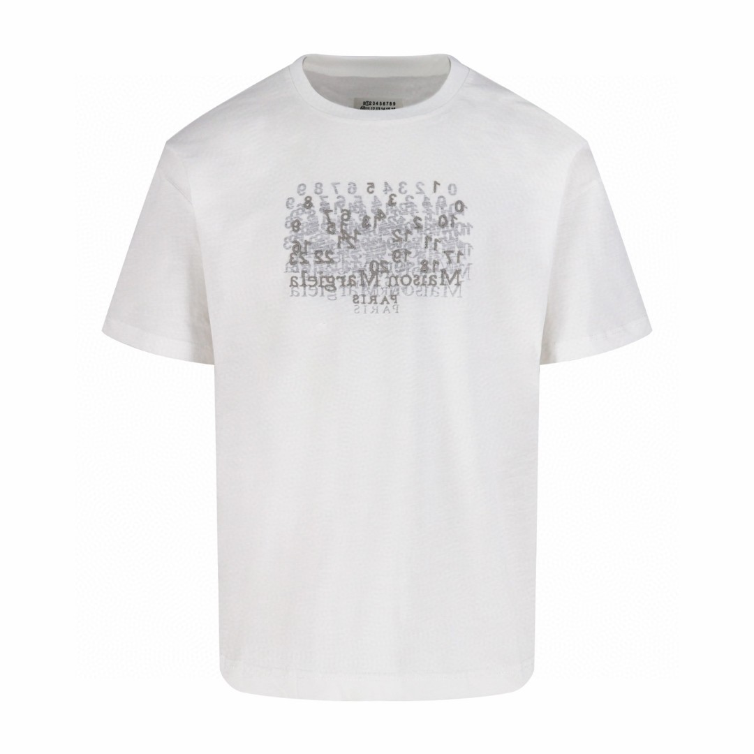 Maison Margiela 马吉拉 反向刺绣圆领短袖 T恤 套头 夏季 白色 A0 S50GC0730M20164857
