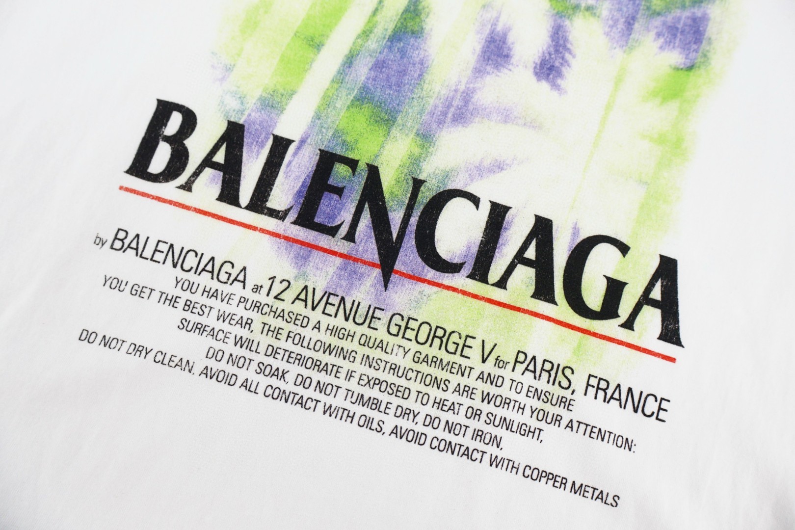 Balenciaga 巴黎世家 椰树丛林印花圆领短袖 T恤 夏季 白色 A0 764235TUV079000