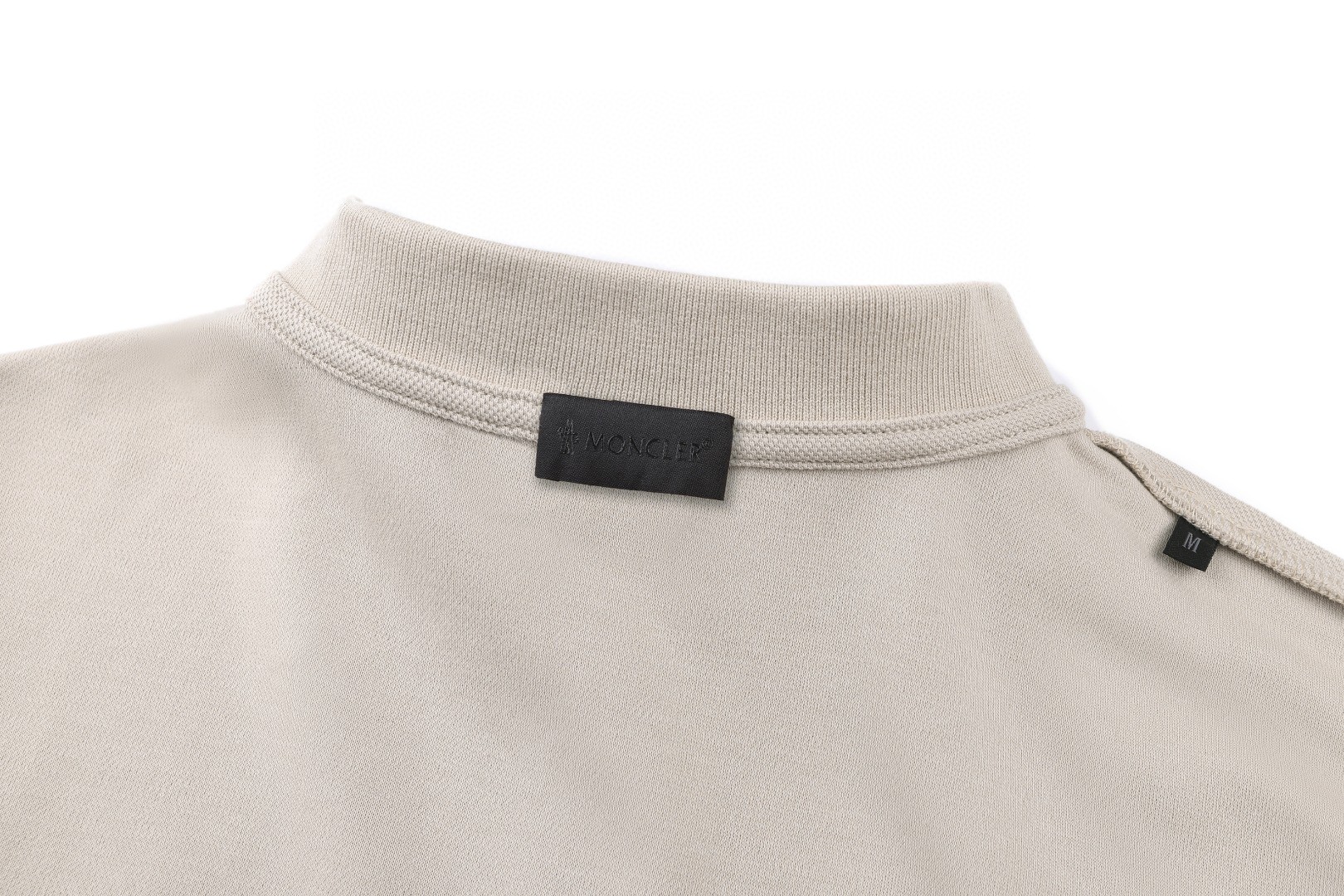 Moncler 蒙口 标识贴片棉质珠地半拉链Polo衫 短袖 T恤 夏季 黑色 米白色 A2 K20918A0000189A16999