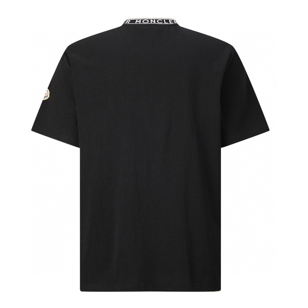Moncler 蒙口 字母领口标识圆领短袖 T恤 夏季 白色 黑色 A0 L10918C000318390T032