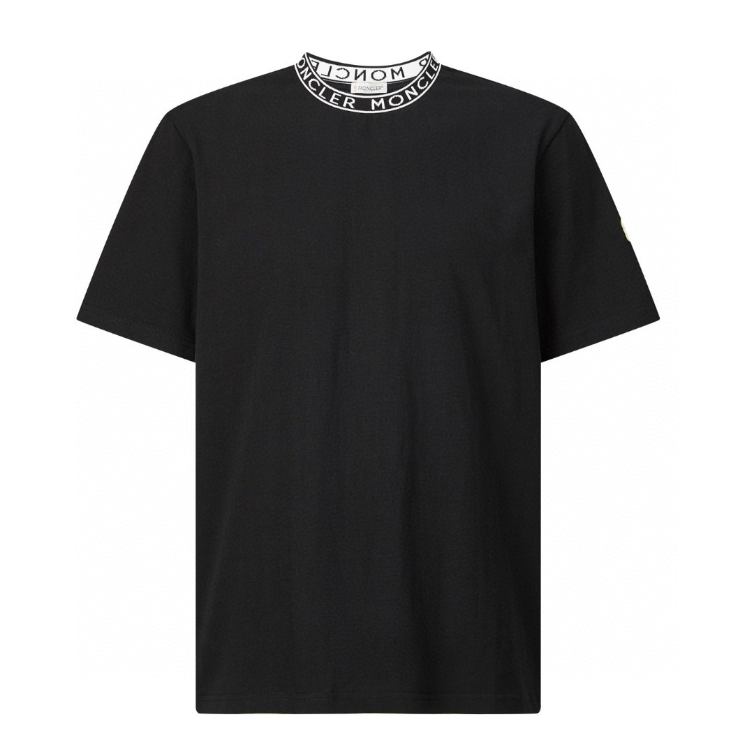 Moncler 蒙口 字母领口标识圆领短袖 T恤 夏季 白色 黑色 A0 L10918C000318390T032