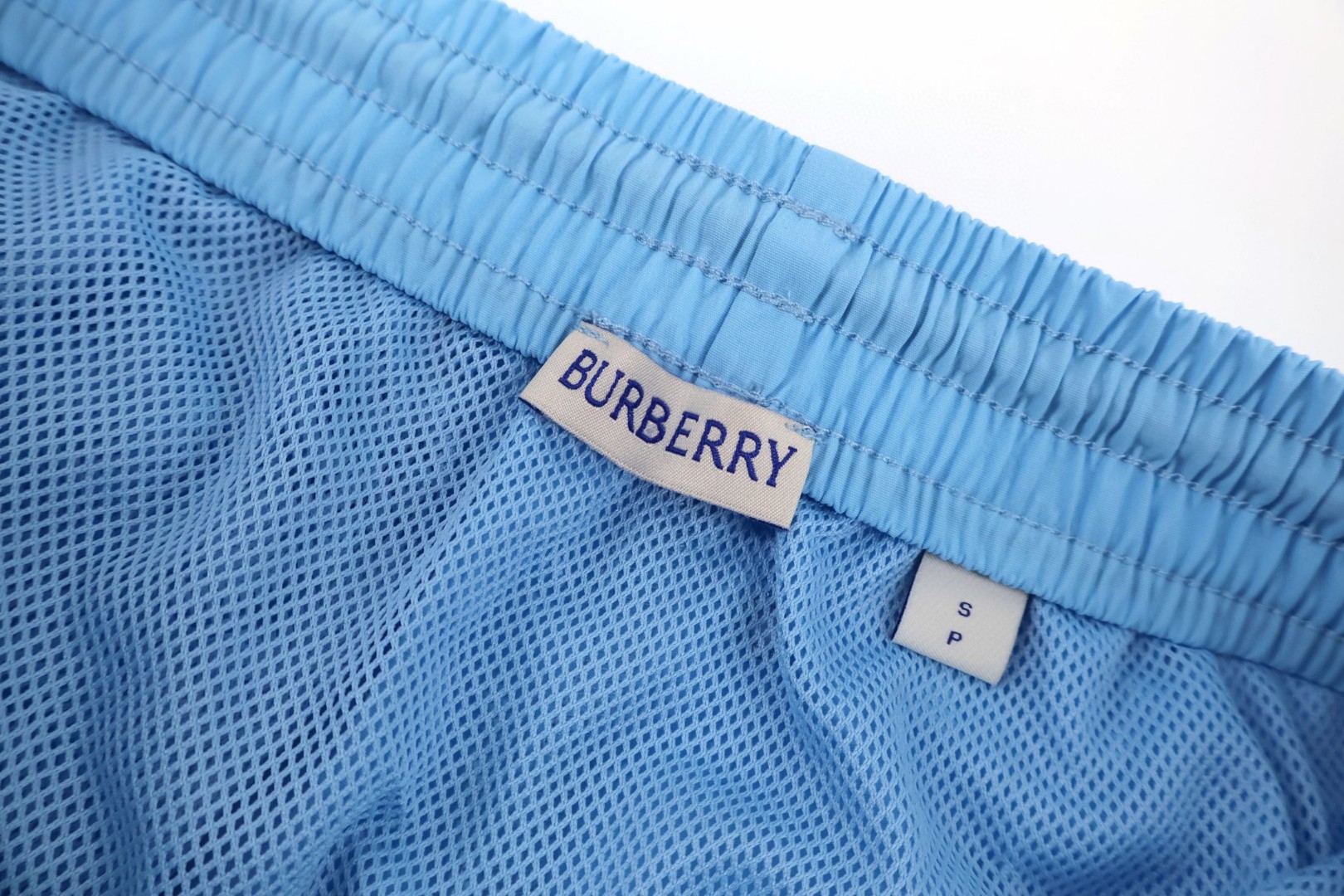 Burberry 巴宝莉 侧边格纹织带抽绳休闲短裤 裤子 运动裤 黑色 蓝色 藏蓝色 A7 