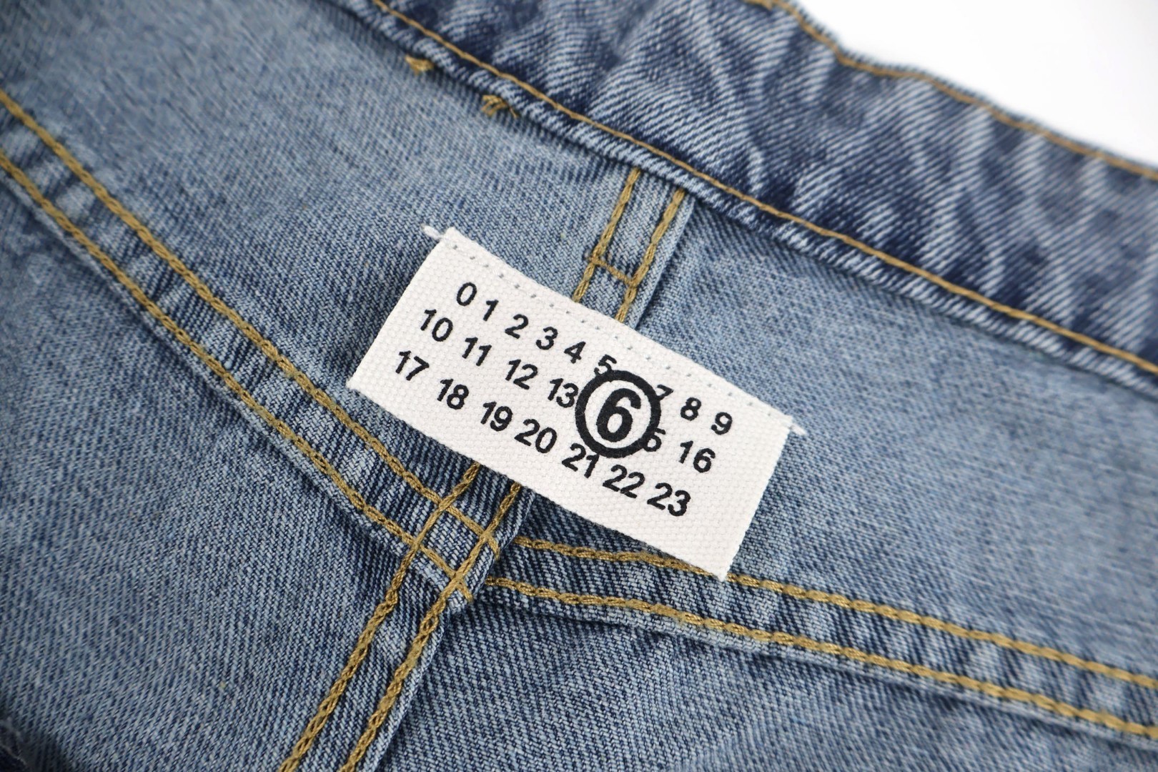 Maison Margiela 马吉拉 泼墨白点阔腿牛仔裤 休闲裤 长裤 裤子 蓝色 B0 S62LB0207M30018968