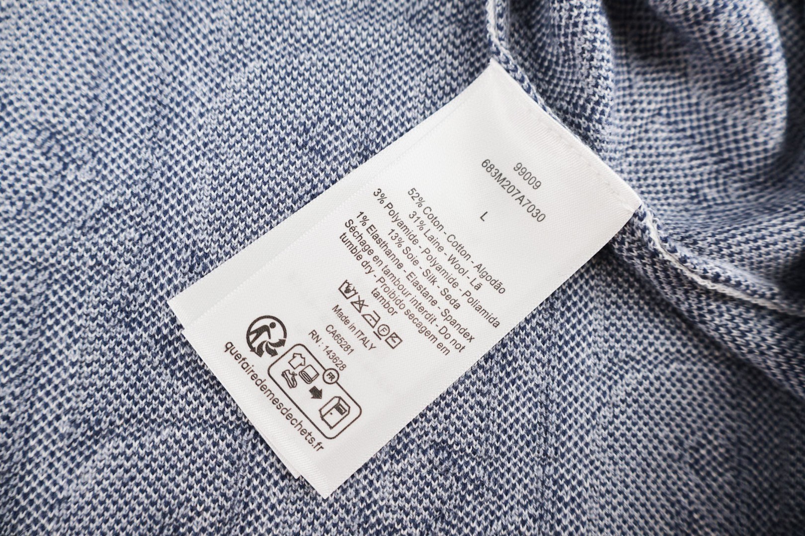 DIOR 迪奥 老花提花针织衫 短袖 蓝色 B0 693M619A7040-C575
