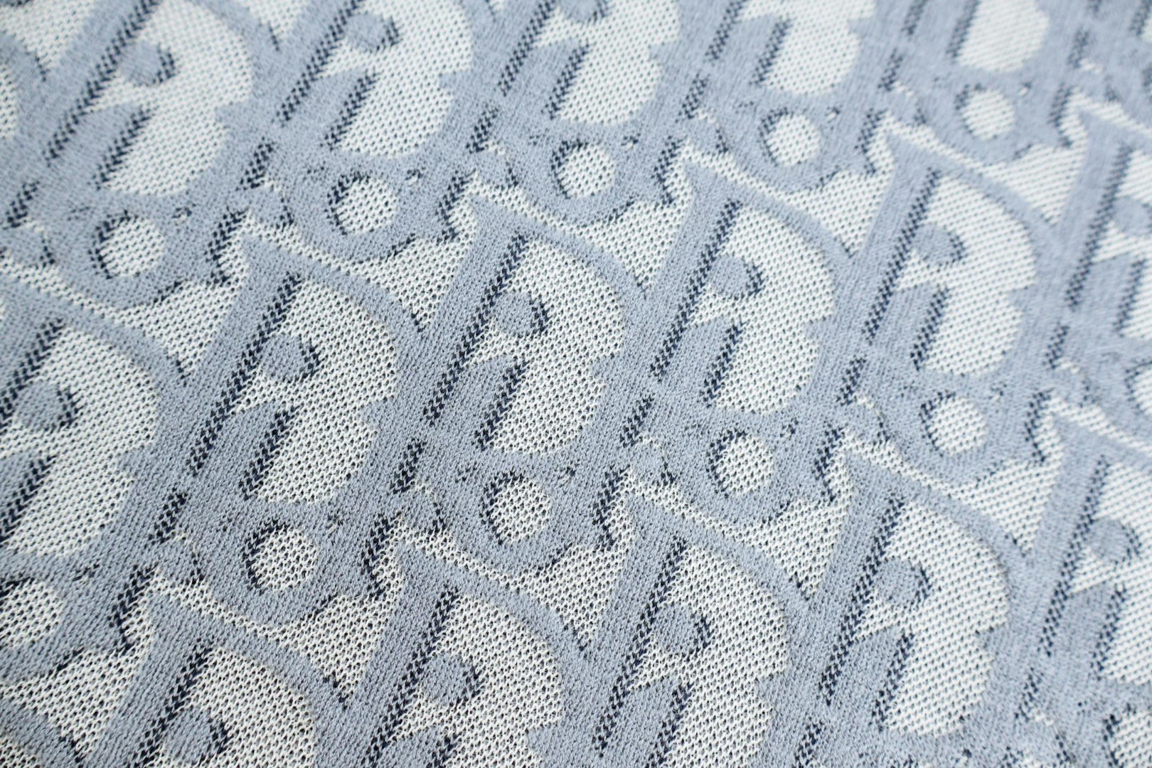 DIOR 迪奥 老花提花针织衫 短袖 蓝色 B0 693M619A7040-C575