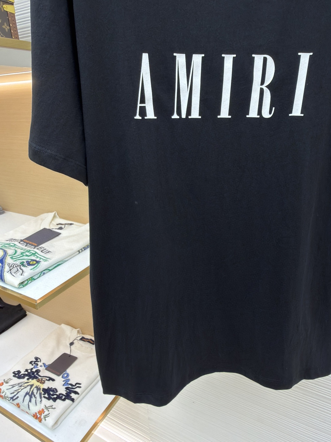 AMIPARIS Ami 徽标印花圆领短袖 T恤 夏季 白色 黑色 A0 PXMJLT001-100
