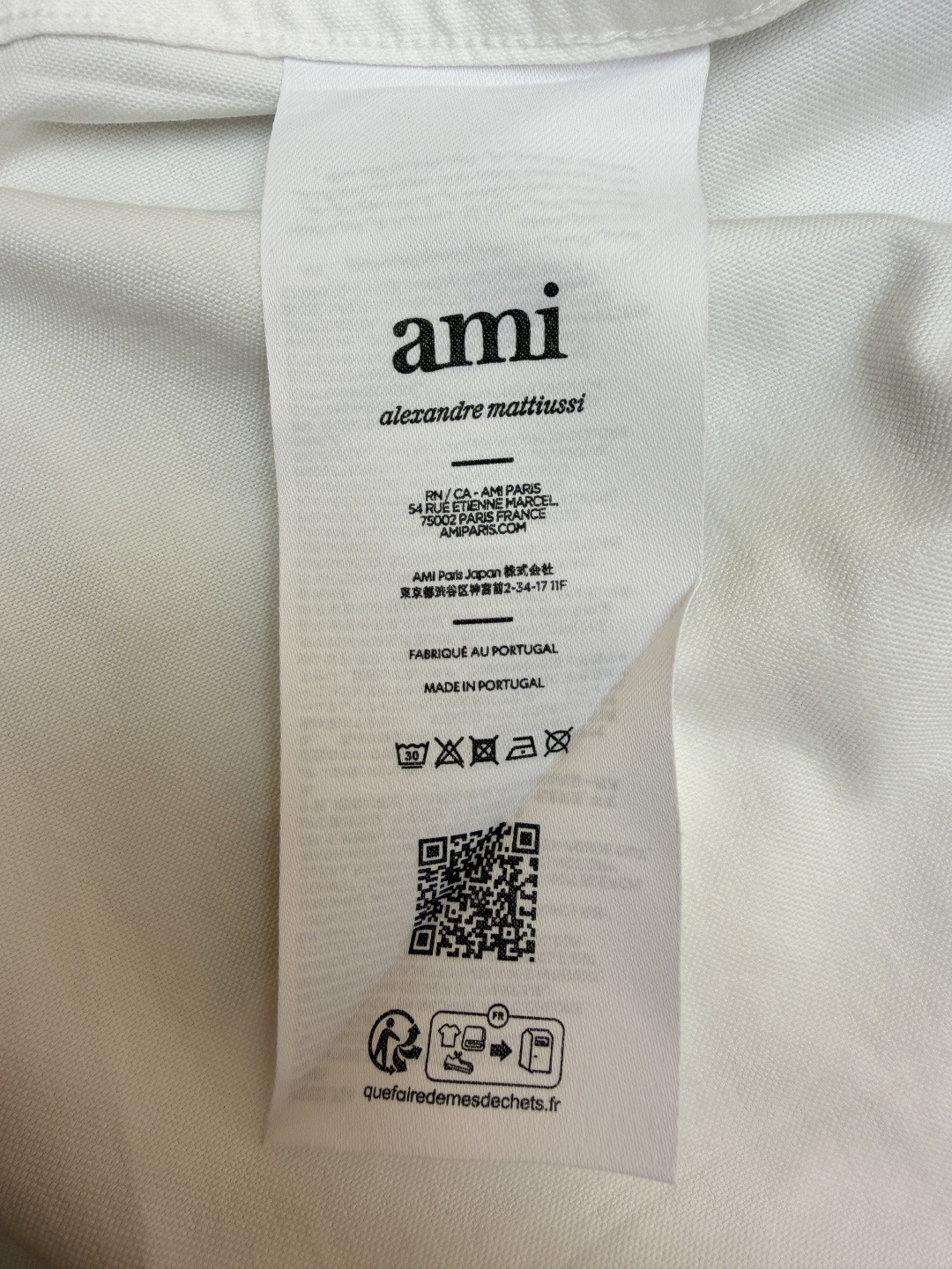 AMIPARIS 爱心刺绣口袋衬衫 外套 长袖 白色 B0 HSH822CO0031168