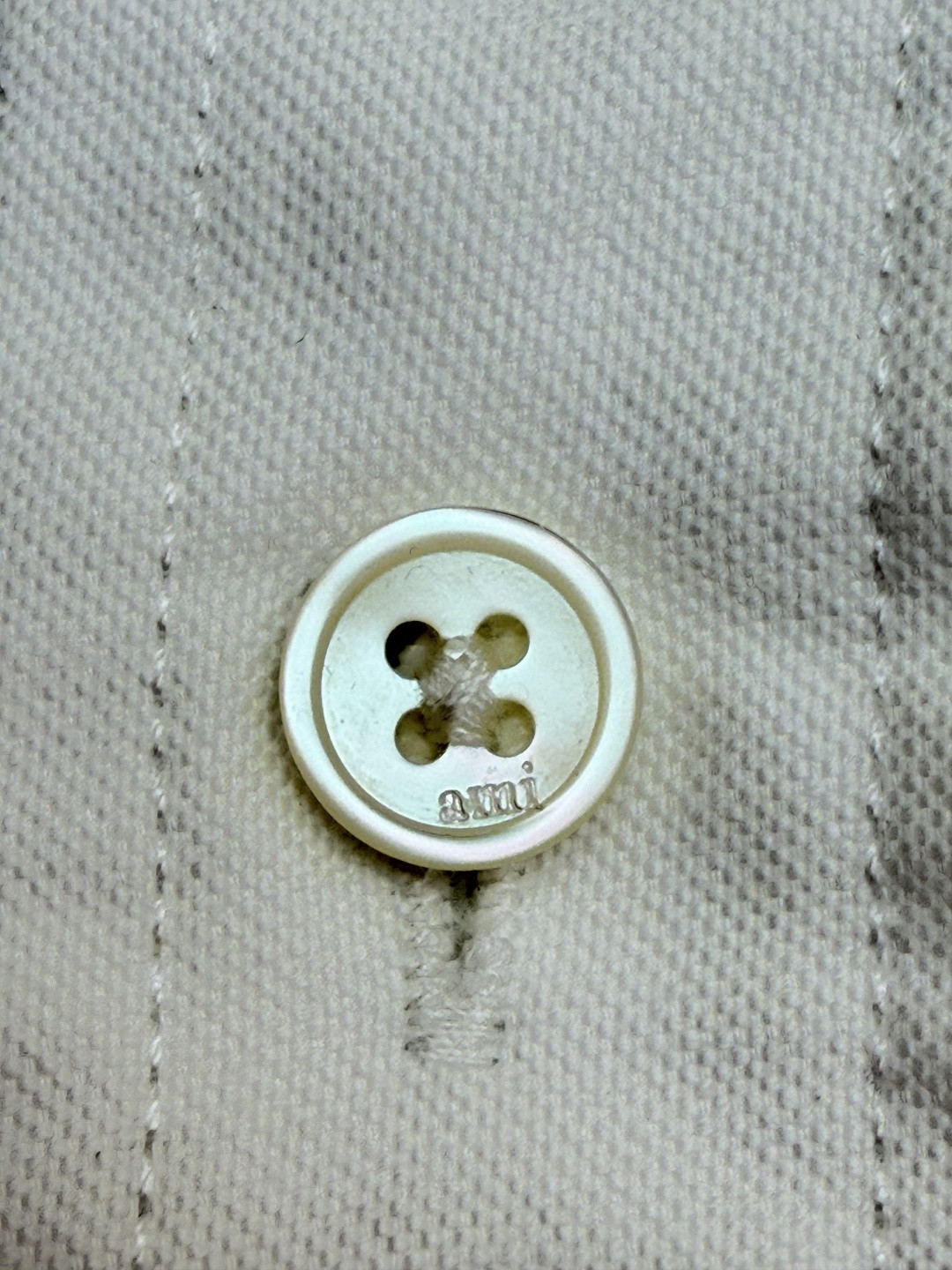 AMIPARIS 爱心刺绣口袋衬衫 外套 长袖 白色 B0 HSH822CO0031168