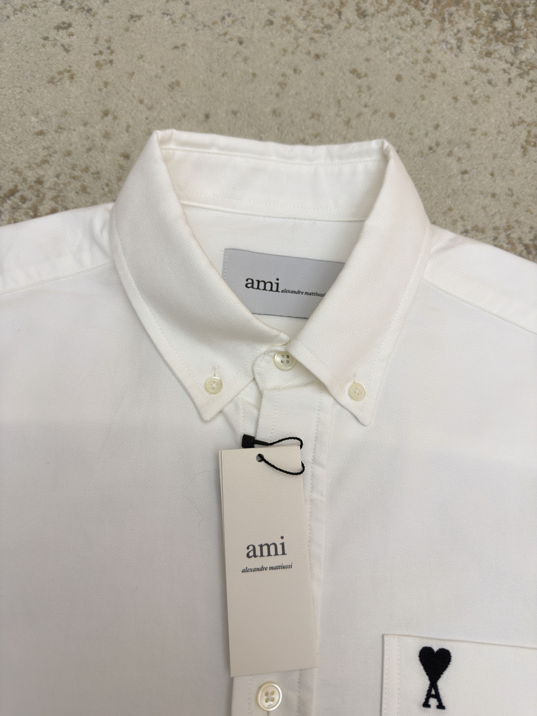 AMIPARIS 爱心刺绣口袋衬衫 外套 长袖 白色 B0 HSH822CO0031168