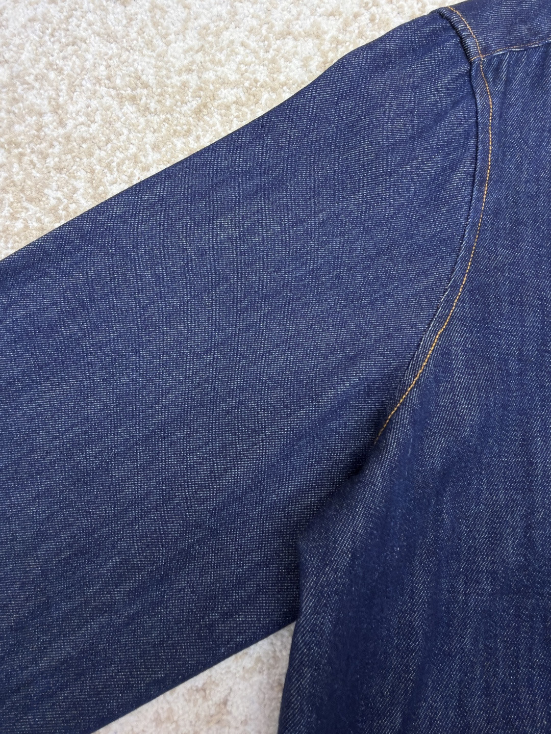 AMIPARIS 刺绣牛仔衬衫 外套 长袖 蓝色 B0 USH786DE0123