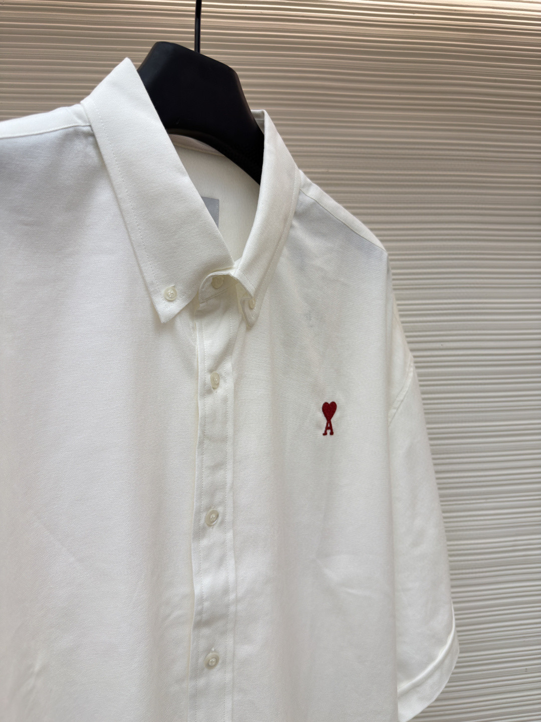 AMIPARIS Ami 爱心刺绣短袖衬衫 外套 夏季 白色 蓝色 A5 HSH230CO0031-168