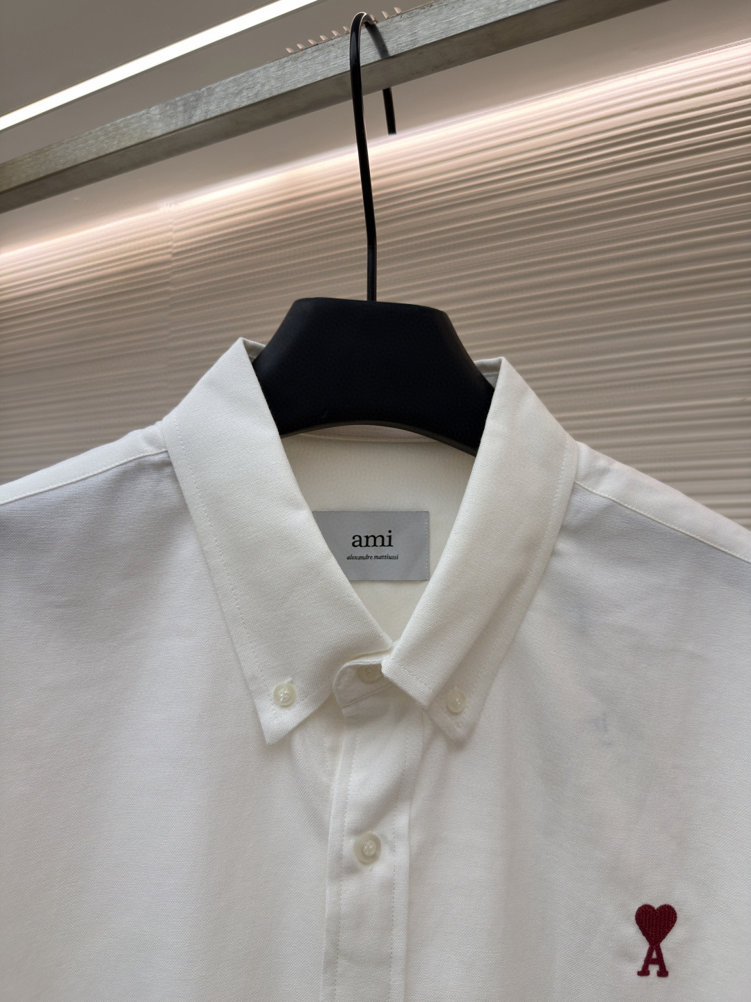 AMIPARIS Ami 爱心刺绣短袖衬衫 外套 夏季 白色 蓝色 A5 HSH230CO0031-168
