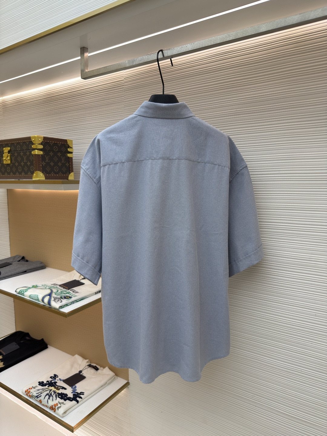 AMIPARIS Ami 爱心刺绣短袖衬衫 外套 夏季 白色 蓝色 A5 HSH230CO0031-168