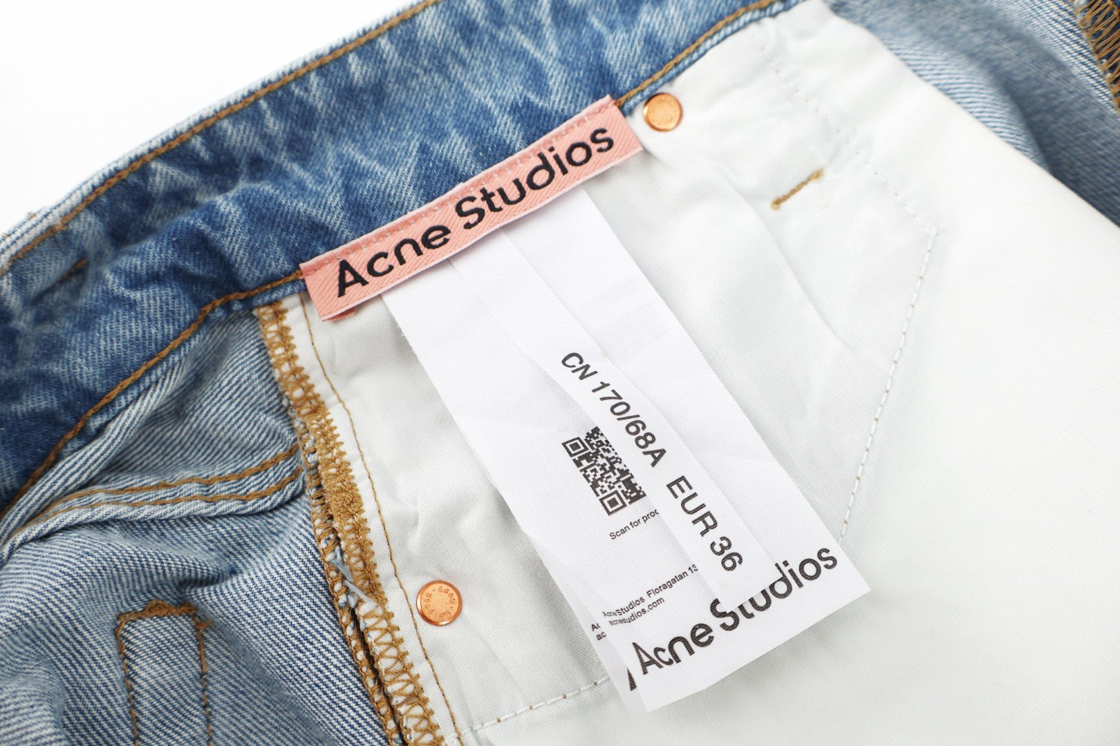 Acne Studios 3D打印白漆牛仔裤 长裤 裤子 C0 AK1022-AF2