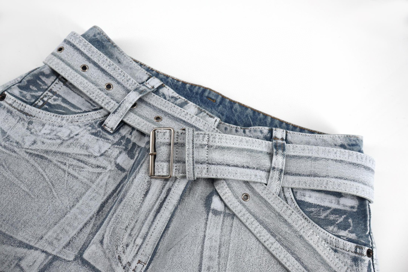 Acne Studios 3D打印白漆牛仔裤 长裤 裤子 C0 AK1022-AF2