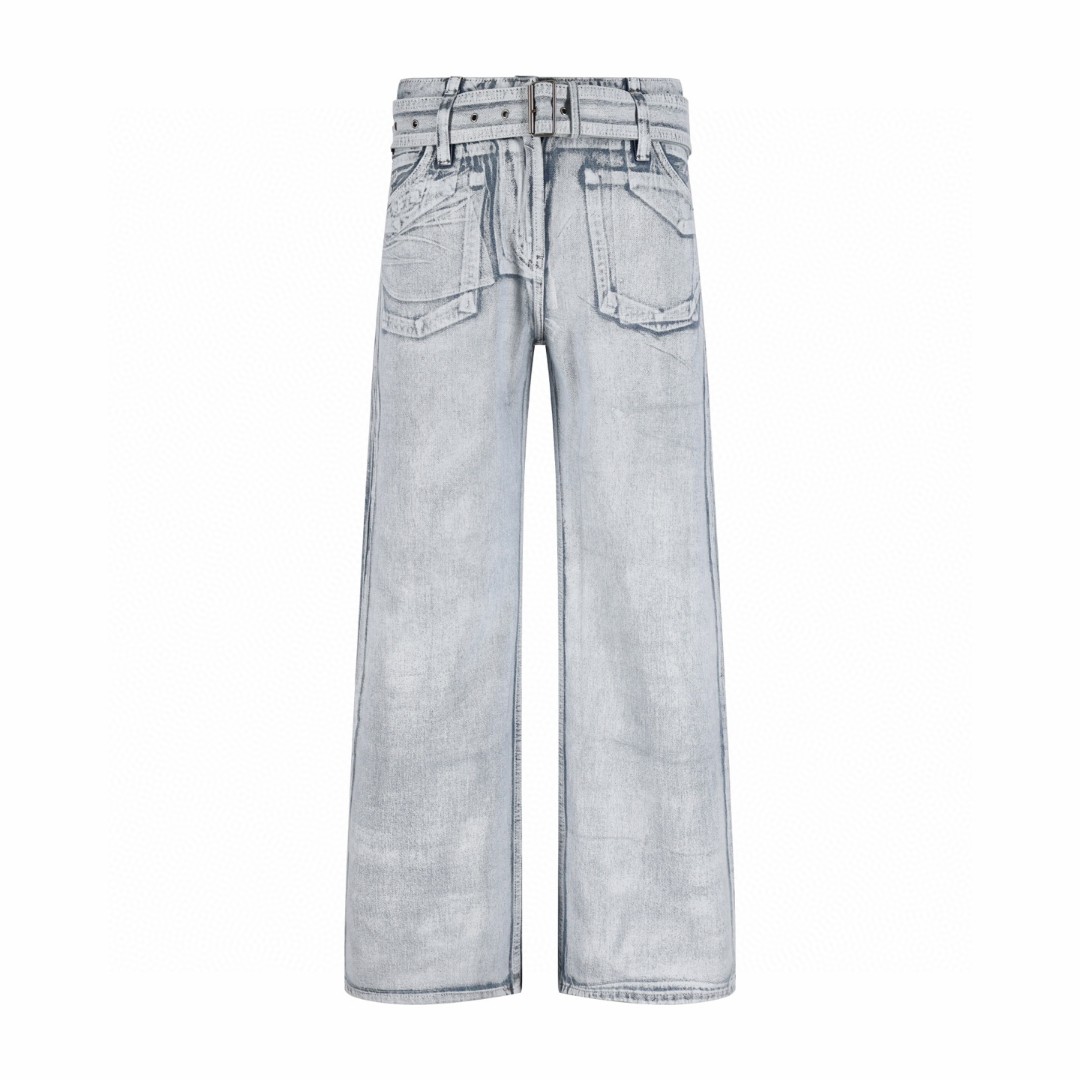 Acne Studios 3D打印白漆牛仔裤 长裤 裤子 C0 AK1022-AF2