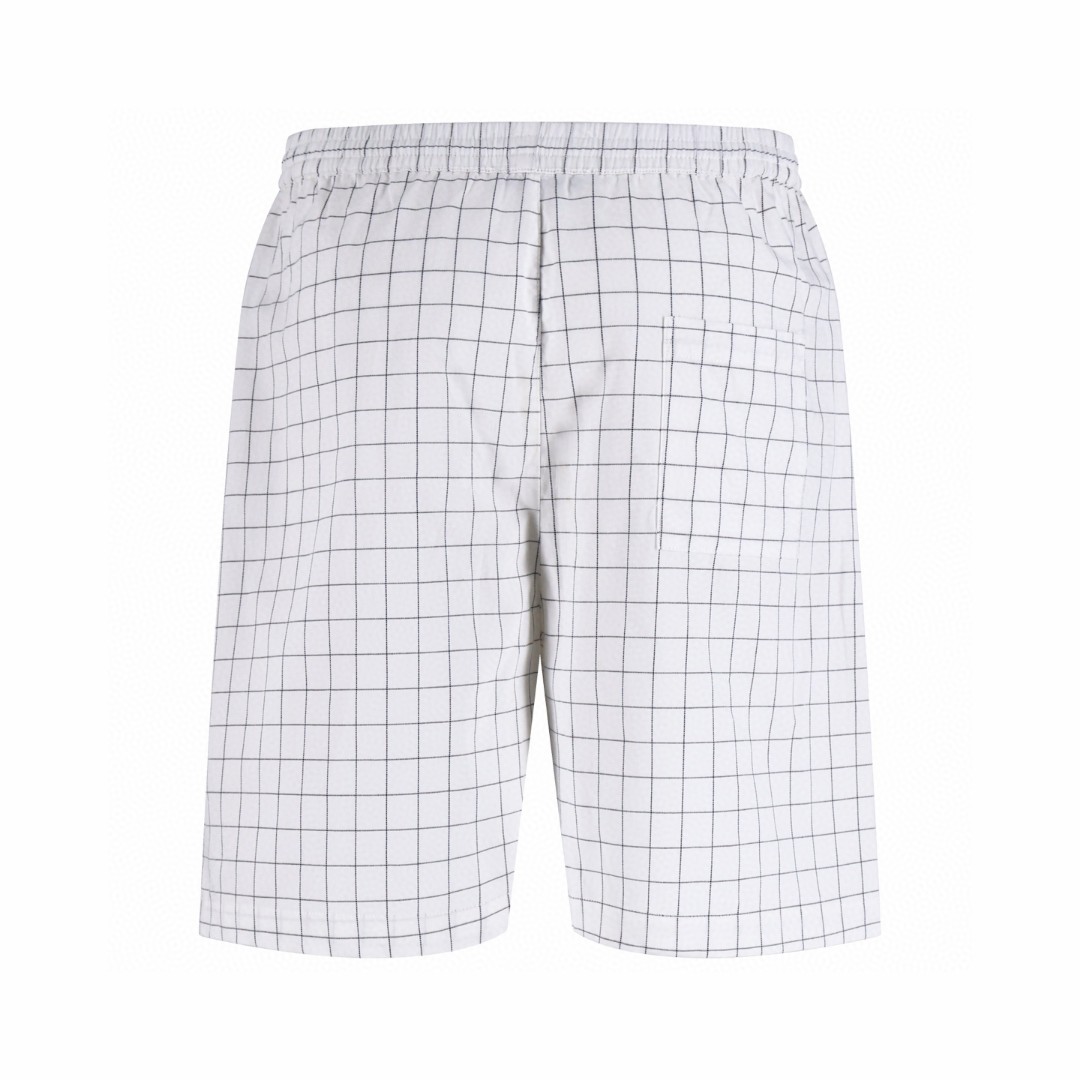 Acne Studios 黑白线条格子短裤 五分裤 休闲裤 裤子 白色 A5 BE0224-AL4