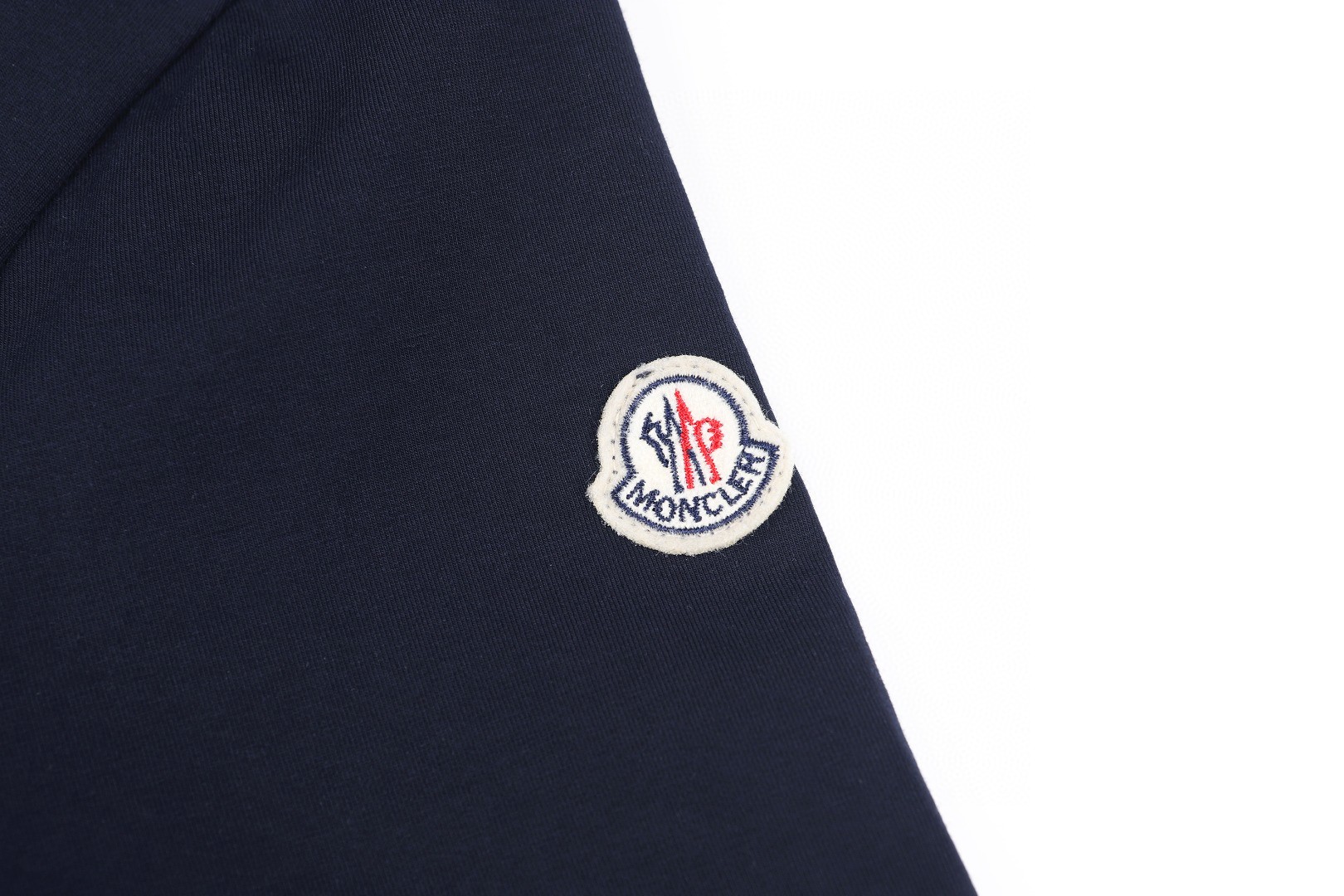 Moncler 蒙口 徽标三色饰边圆领短袖 T恤 夏季 白色 黑色 蓝色 A0 H10918C7160087296004