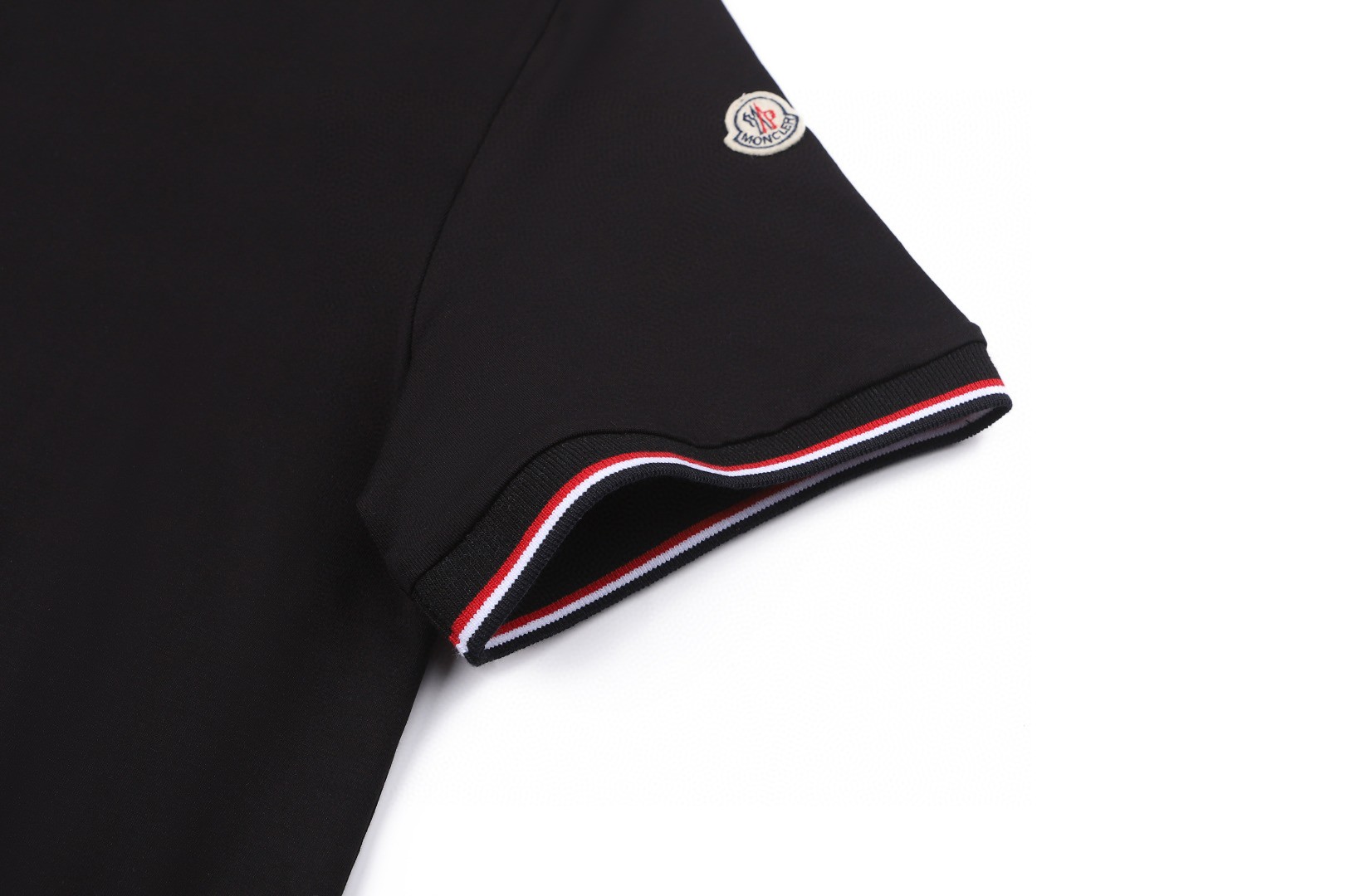 Moncler 蒙口 徽标三色饰边圆领短袖 T恤 夏季 白色 黑色 蓝色 A0 H10918C7160087296004