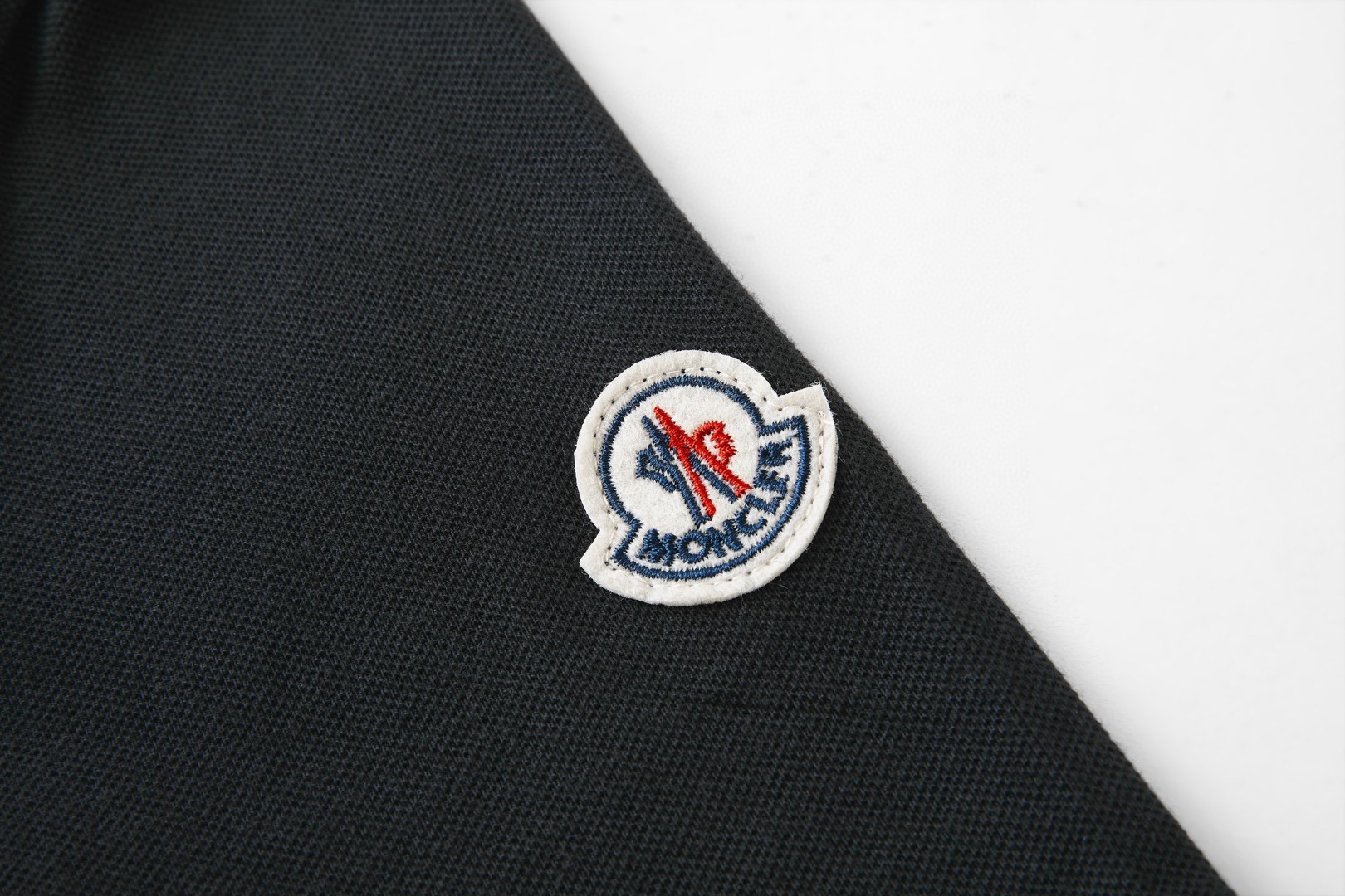 Moncler 蒙口 大徽标字母刺绣Polo衫 短袖 T恤 夏季 黑色 A2 