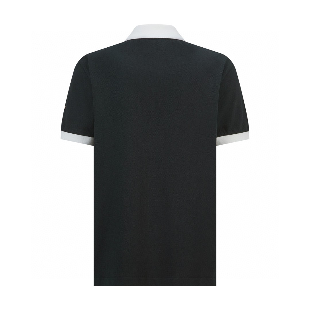 Moncler 蒙口 大徽标字母刺绣Polo衫 短袖 T恤 夏季 黑色 A2 