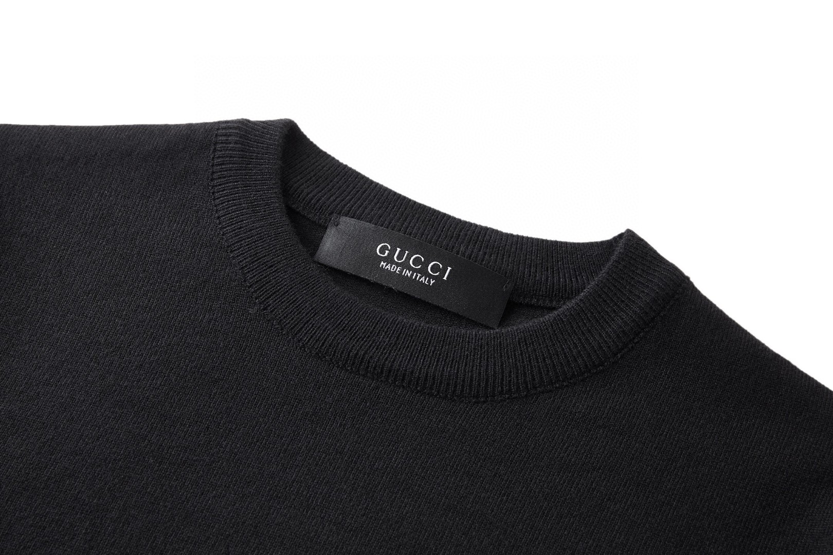 GUCCI 古驰 双G刺绣圆领针织衫 短袖 夏季 女款 黑色 A7 864984-XKFHS-1043