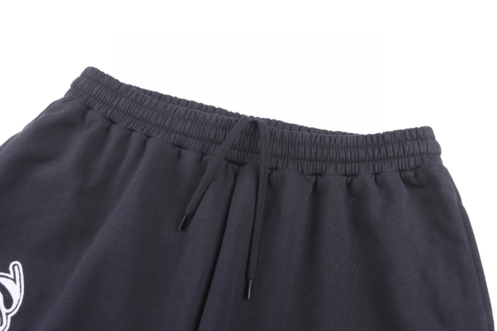 Balenciaga 巴黎世家 Cursive刺绣松紧腰长裤 卫裤 休闲裤 运动裤 裤子 黑色 B0 846917TTVM86552