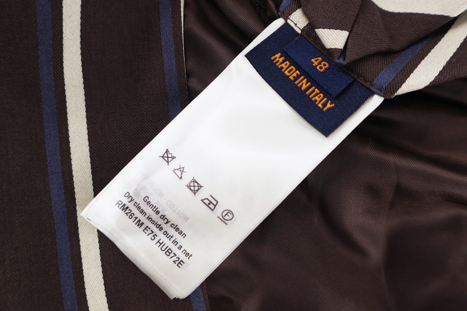 LOUIS VUITTON 路易威登 条纹哈灵顿拉链夹克 外套 长袖 棕色 B5 1AJVFG