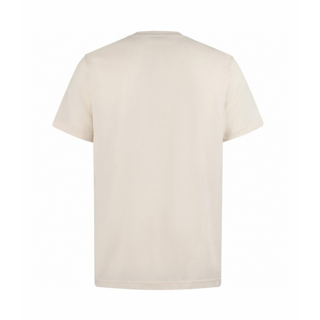 Moncler 蒙口 重影标识logo圆领短袖 T恤 夏季 米色 黑色 A0 L10918C0000789AYW216