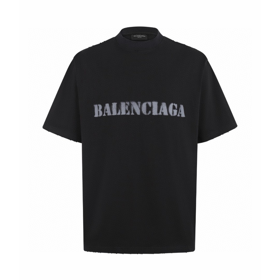 Balenciaga 巴黎世家 字母印花短袖 T恤 夏季 白色 黑色 A0 764235TQVA33307