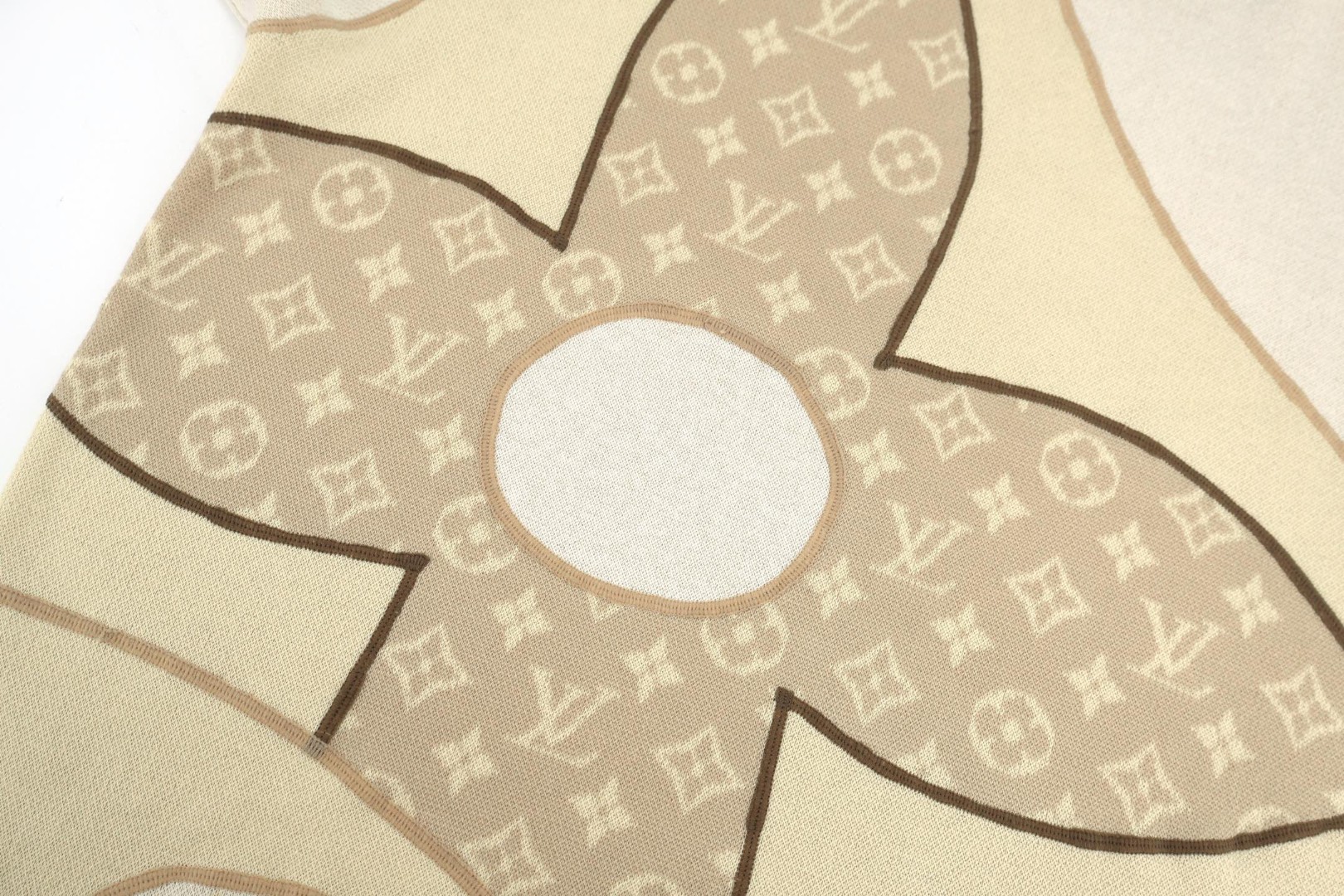 LOUIS VUITTON 路易威登 四叶草针织衫 短袖 T恤 米色 B5 HVN33WAUR166