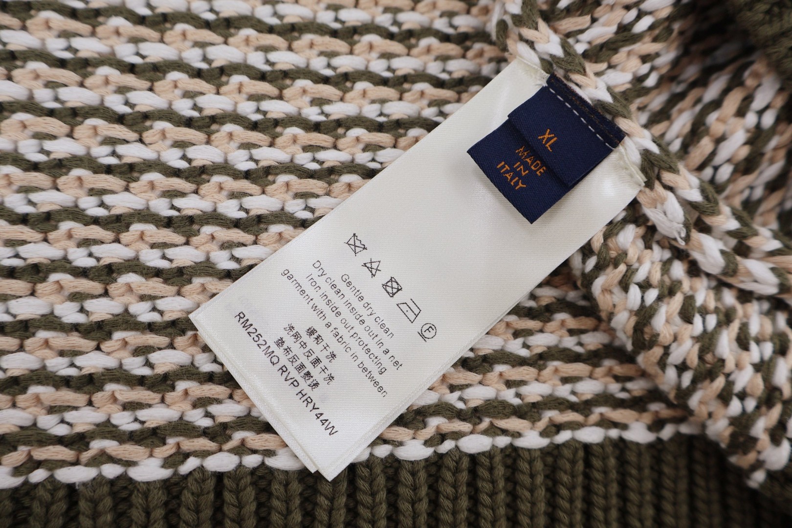 LOUIS VUITTON 路易威登 拼色提花粗针针织Polo衫 针织衫 短袖 C0
