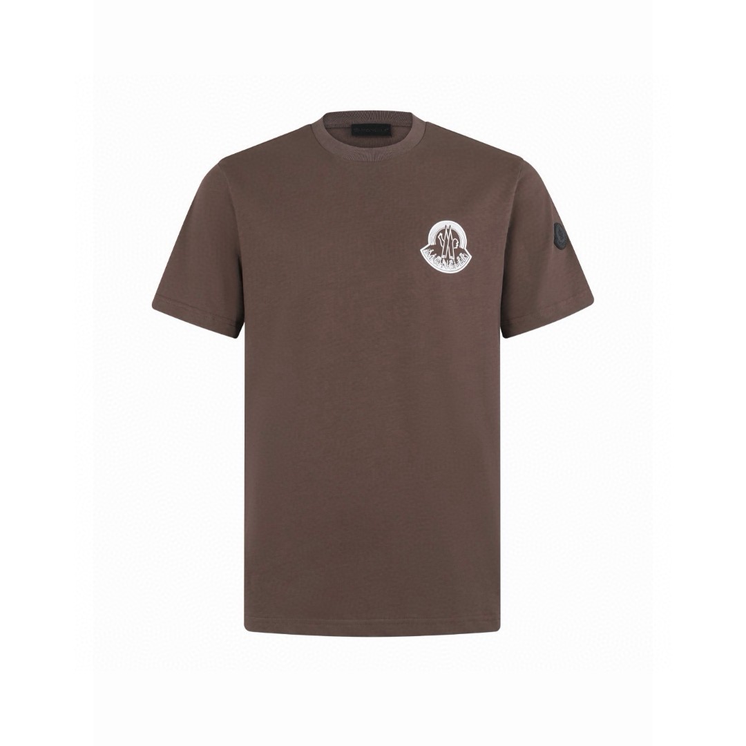 Moncler 蒙口 logo标识圆领短袖 T恤 夏季 黑色 棕色 A0 L10918C0002089AYW999