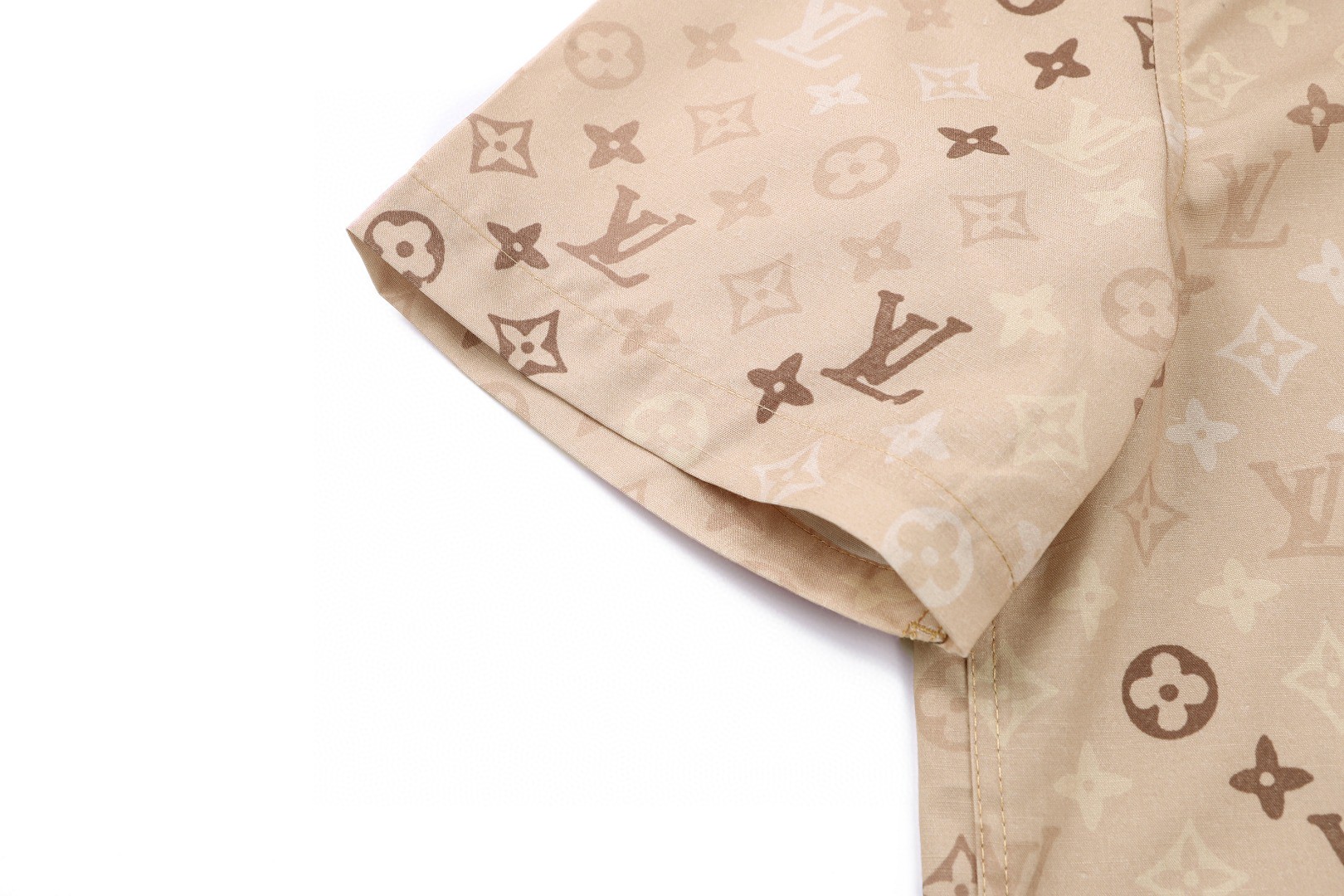 LOUIS VUITTON 路易威登 老花满印短袖衬衫 外套 棕褐色 A7 1AK780