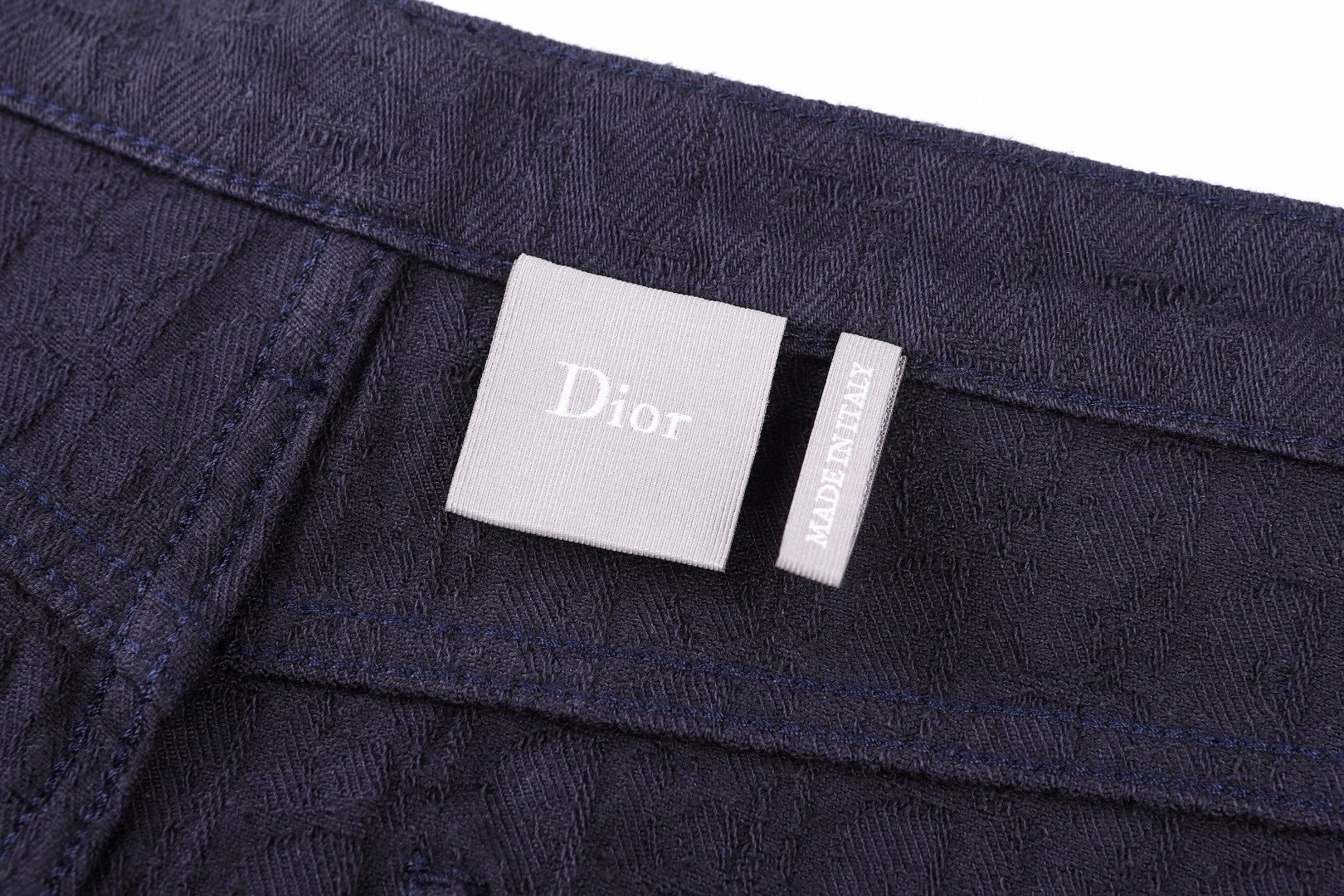 DIOR 迪奥 提花徽标暗纹牛仔裤 长裤 裤子 蓝色 B5