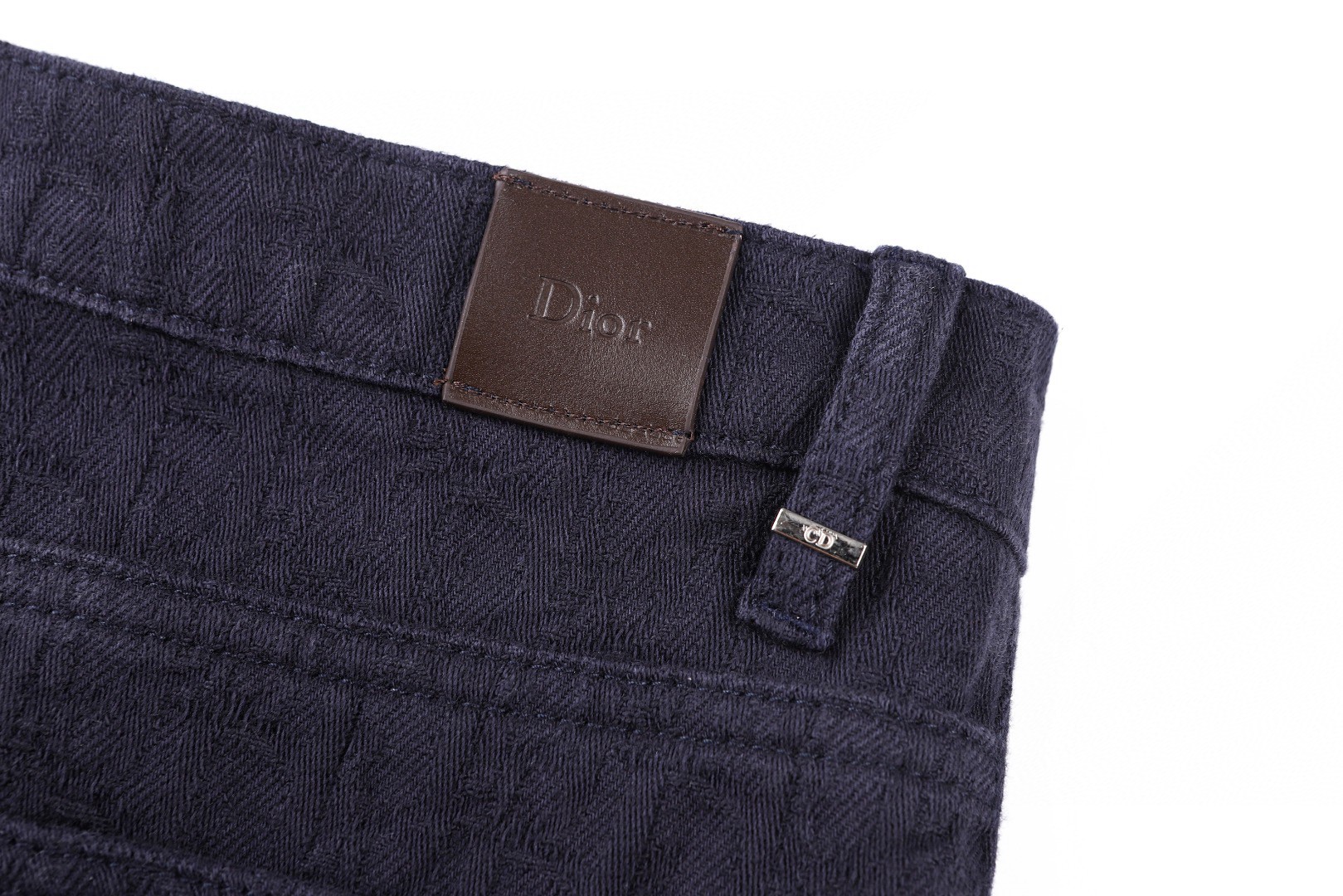 DIOR 迪奥 提花徽标暗纹牛仔裤 长裤 裤子 蓝色 B5