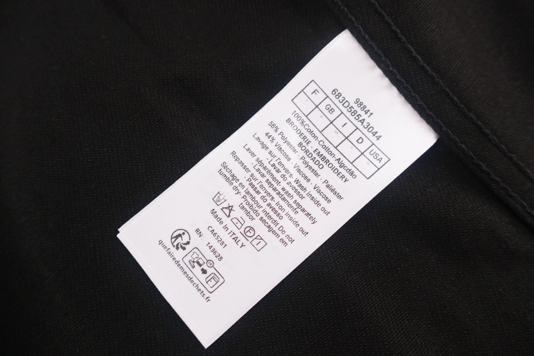DIOR 迪奥 四叶草刺绣衬衫 外套 长袖 黑色 B5 683D585A3044-C986