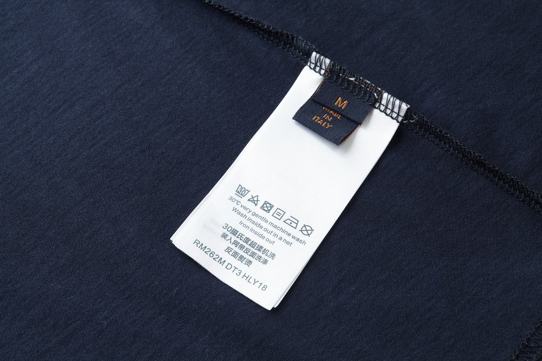 LOUIS VUITTON 路易威登 经典小标识刺绣圆领短袖 T恤 藏蓝色 A0 1AK7LI