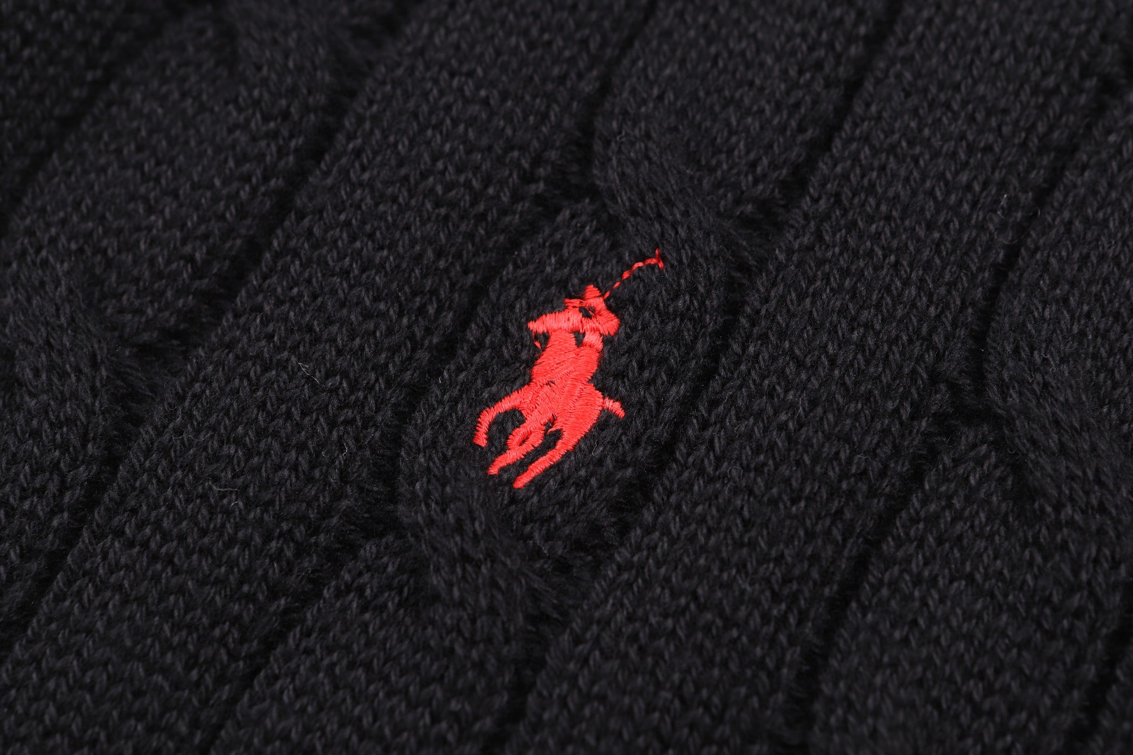 Ralph Lauren 拉夫劳伦 绞花编结老钱风针织Polo衫 针织衫 短袖 杏色 黑色 B0 710917050-003