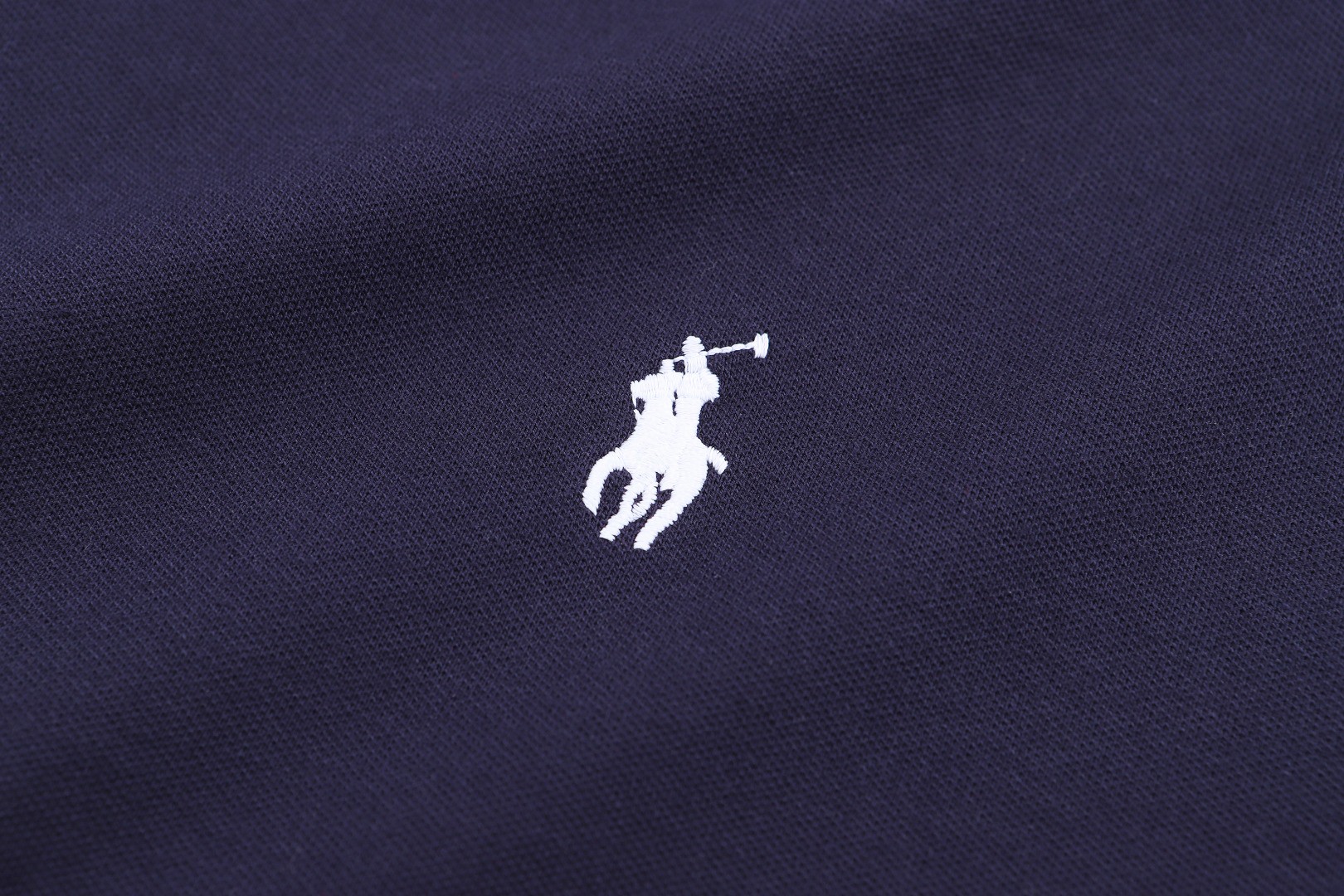 Ralph Lauren 拉夫劳伦 拼接小马刺绣网眼布短袖 白色 灰色 藏蓝色 A0 710963492-002