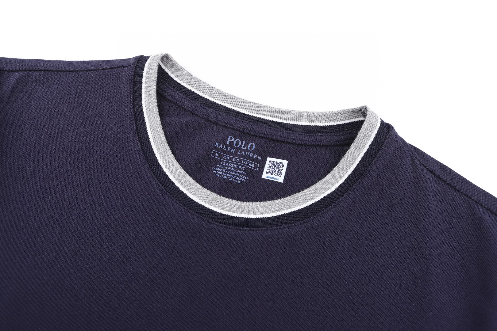 Ralph Lauren 拉夫劳伦 拼接小马刺绣网眼布短袖 白色 灰色 藏蓝色 A0 710963492-002