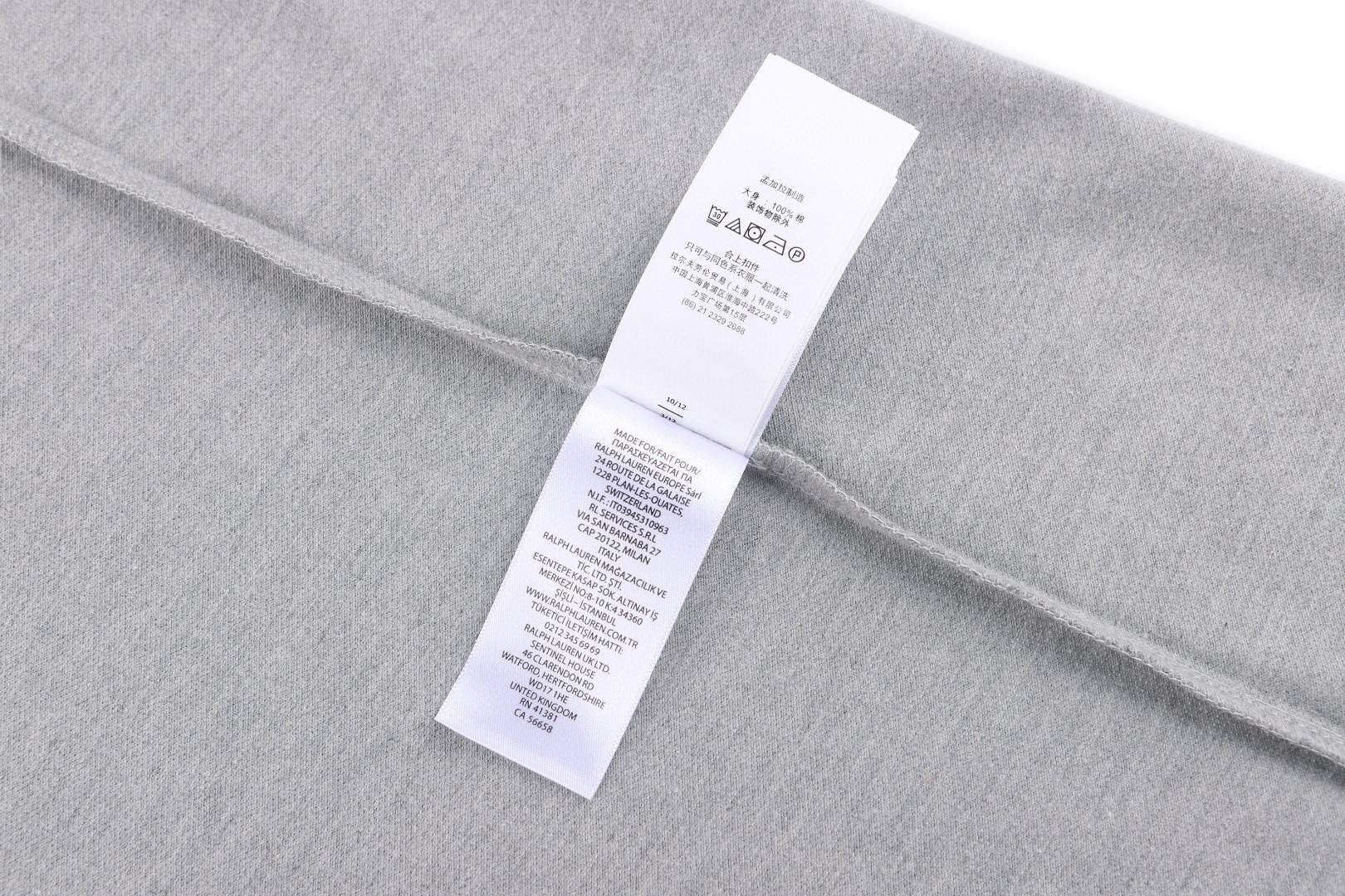 Ralph Lauren 拉夫劳伦 拼接小马刺绣网眼布短袖 白色 灰色 藏蓝色 A0 710963492-002