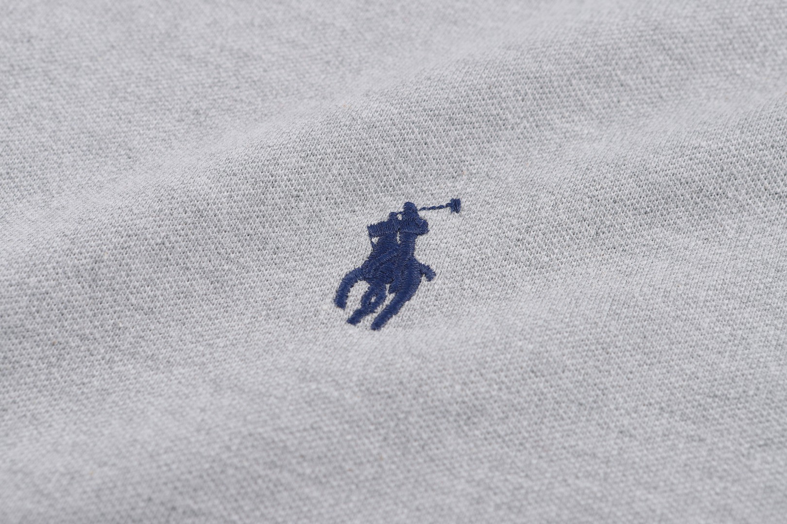 Ralph Lauren 拉夫劳伦 拼接小马刺绣网眼布短袖 白色 灰色 藏蓝色 A0 710963492-002