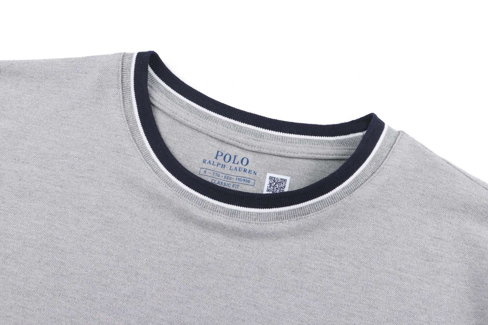 Ralph Lauren 拉夫劳伦 拼接小马刺绣网眼布短袖 白色 灰色 藏蓝色 A0 710963492-002