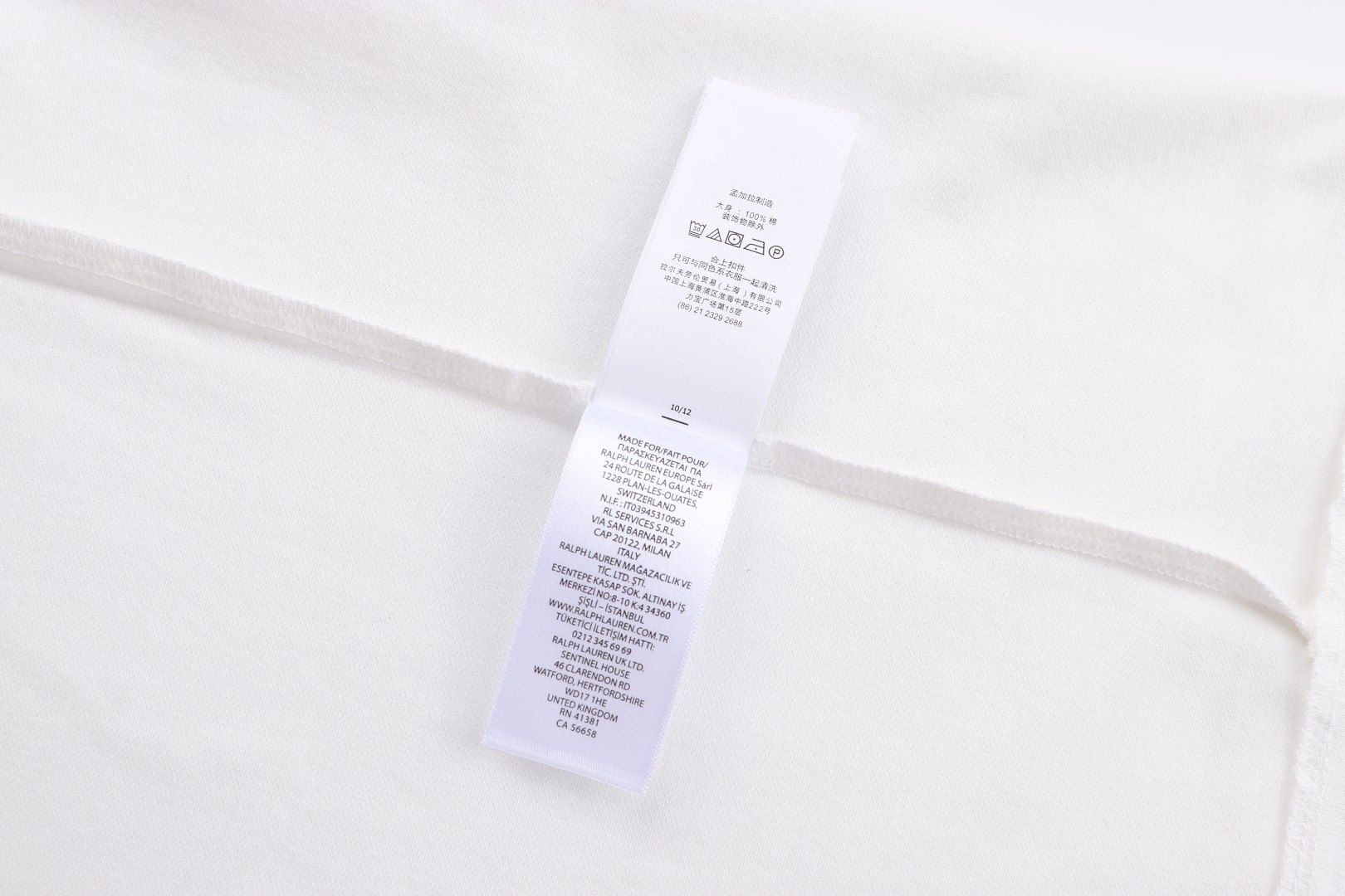 Ralph Lauren 拉夫劳伦 拼接小马刺绣网眼布短袖 白色 灰色 藏蓝色 A0 710963492-002