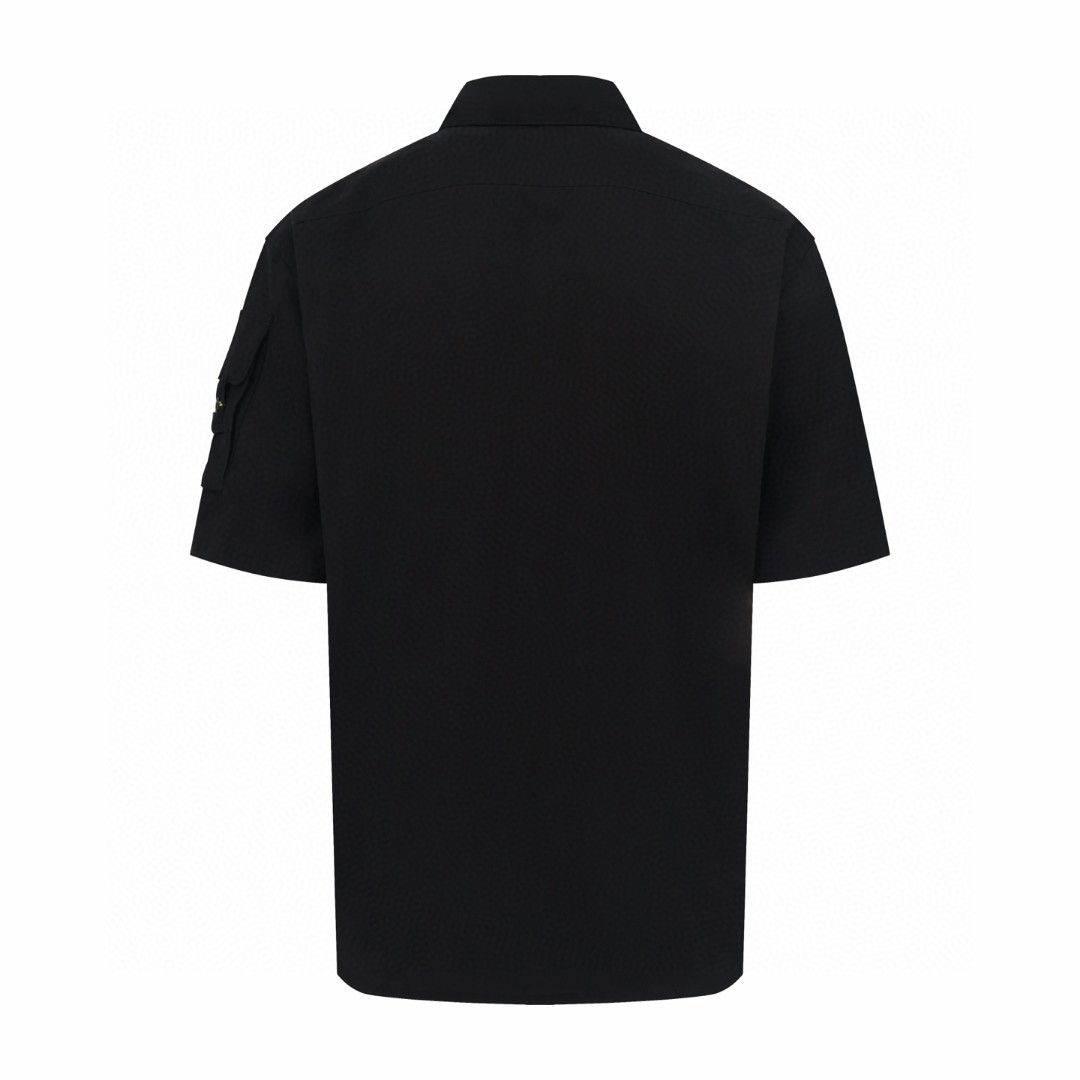STONE ISLAND 石头岛 徽章短袖衬衫 外套 黑色 B0 K2S151100007S0010-V0020