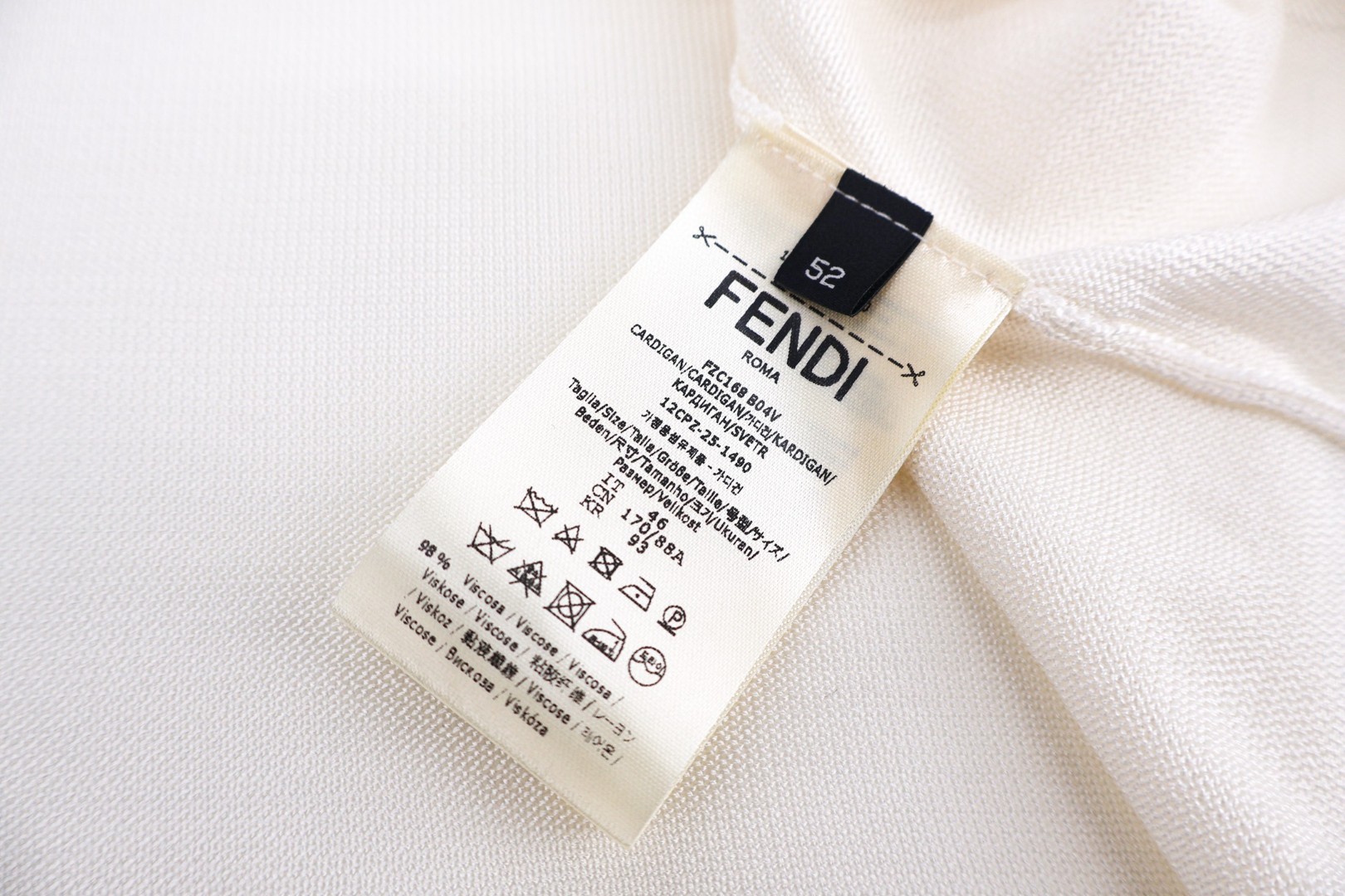 FENDI 芬迪 纽扣开合嵌花针织polo衫 短袖 上衣 夏款 白色 B0 FZC162B04VF1WOI