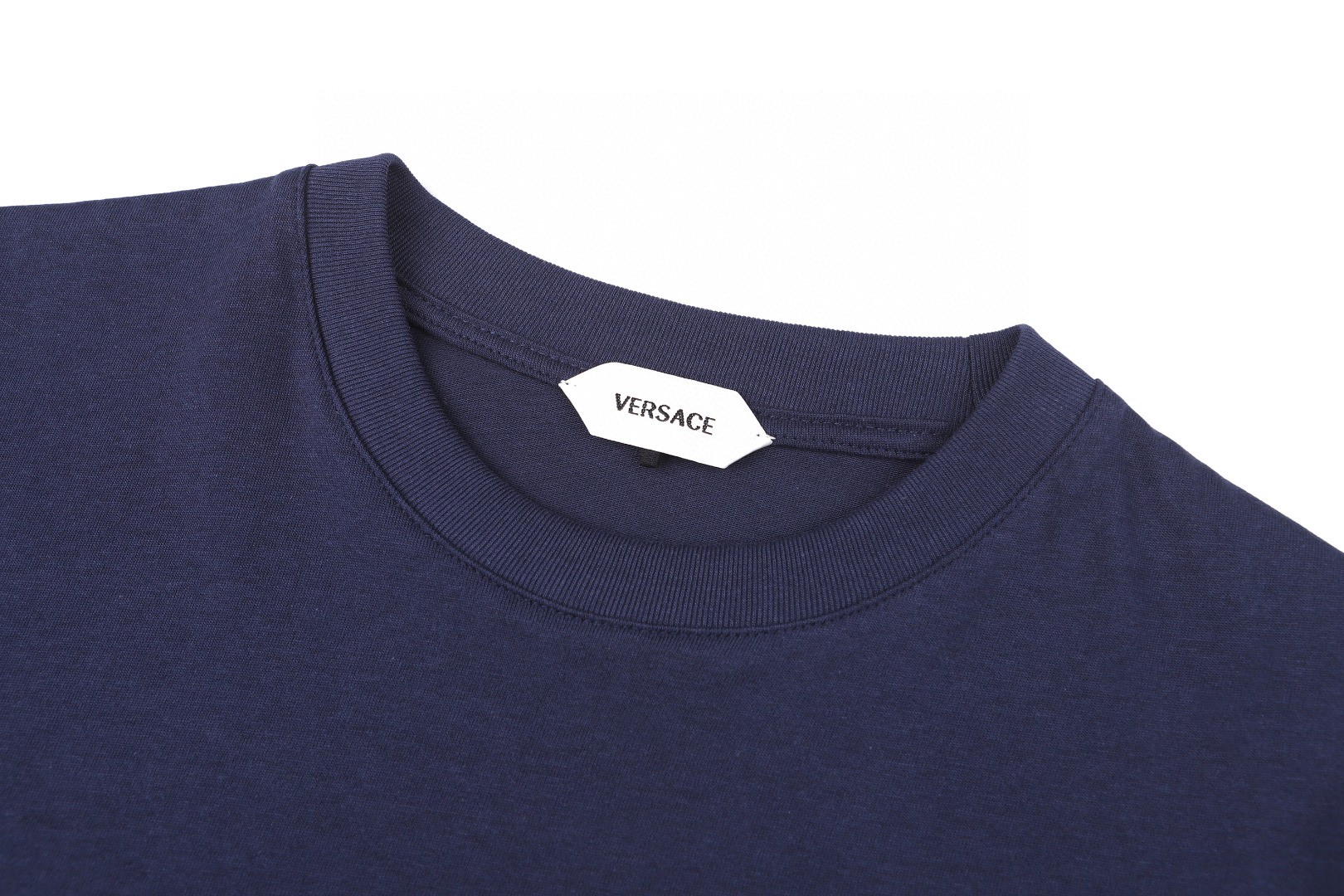 Versace 范思哲 胸前贴袋刺绣标识圆领短袖 T恤 夏款 白色 蓝色 A0 1024574-1A17915-1W000