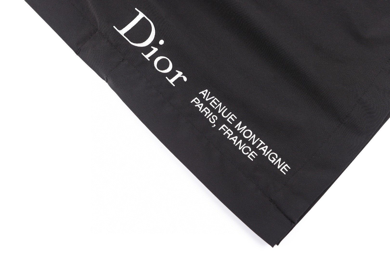 DIOR 迪奥 侧面拉链字母口袋刺绣松紧腰运动裤 休闲裤 短裤 裤子 五分裤 黑色 A5 683C117A2031-C981